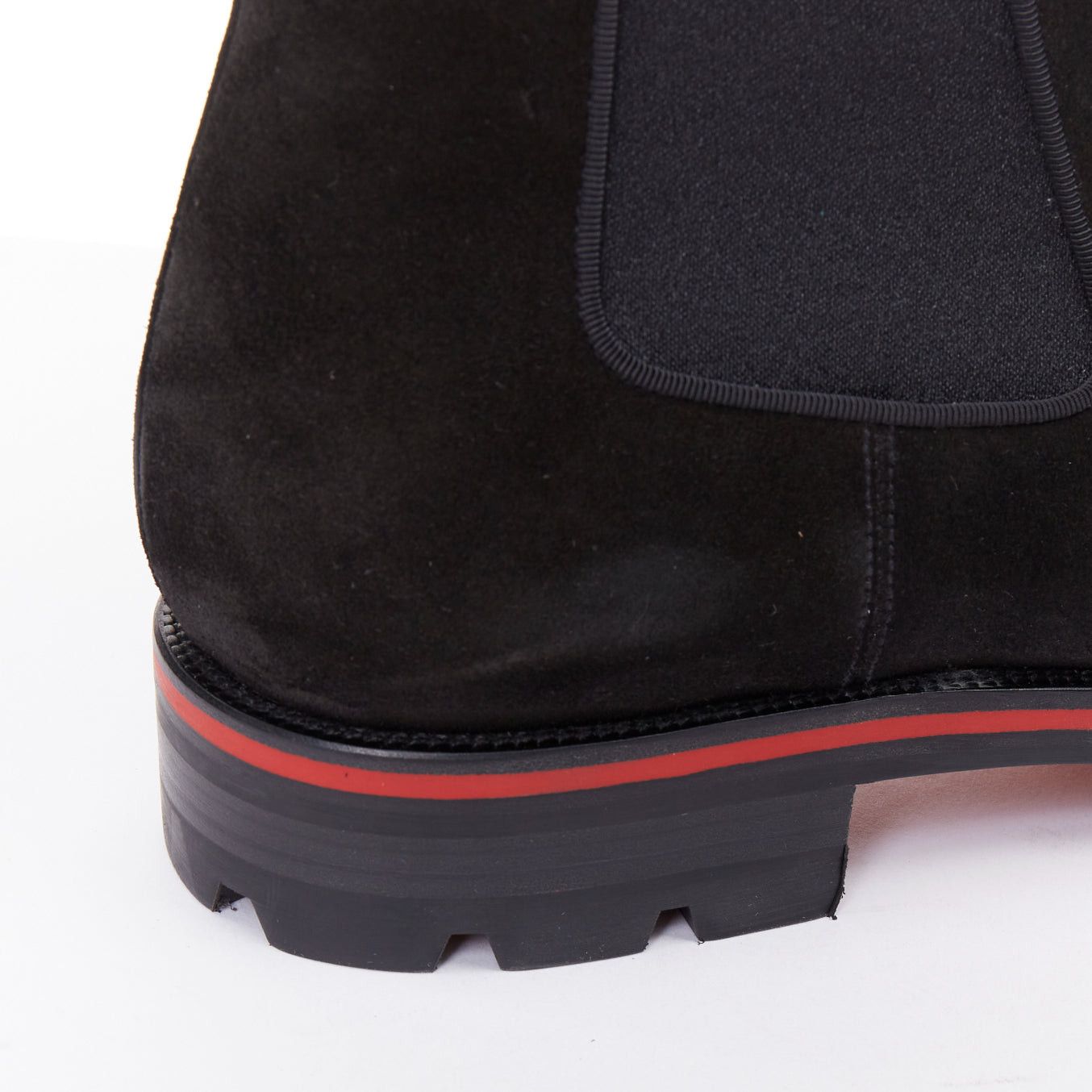 Christian Louboutin CHRISTIAN LOUBOUTIN Alpinono Flat Crosta Wax black suede lug sole chelsea boots EU43 US10 Size US 10 / EU 43 - 8 Thumbnail