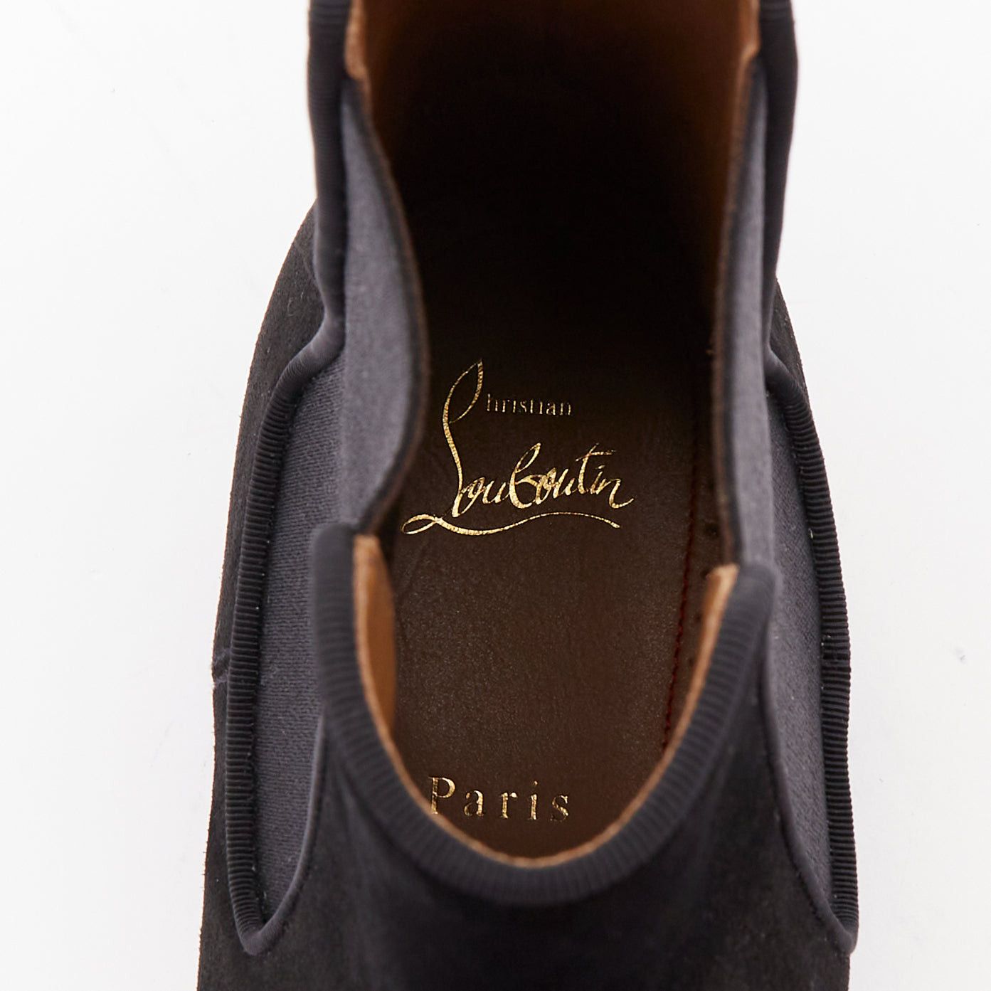 Christian Louboutin CHRISTIAN LOUBOUTIN Alpinono Flat Crosta Wax black suede lug sole chelsea boots EU43 US10 Size US 10 / EU 43 - 9 Thumbnail