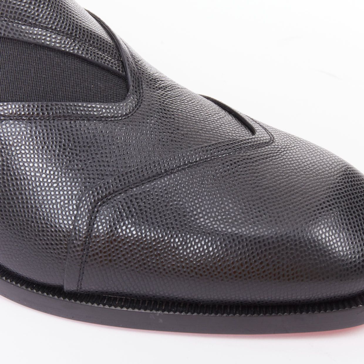 Christian Louboutin CHRISTIAN LOUBOUTIN Boabi black calf grain leather elastic gusset chelsea boot EU41 US8 Size US 8 / EU 41 - 7 Thumbnail