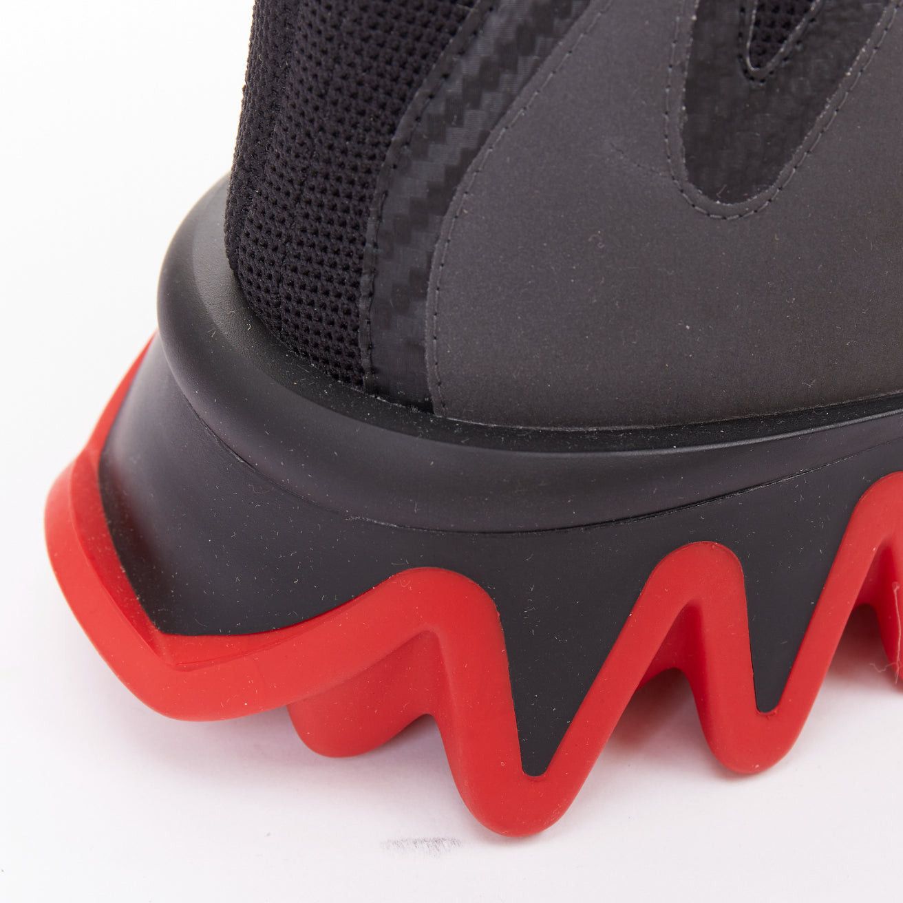 Christian Louboutin CHRISTIAN LOUBOUTIN Sharky Sock black sock knit spikey rubber sole ankle sneaker boot EU42 US9 Size US 9 / EU 42 - 8 Thumbnail