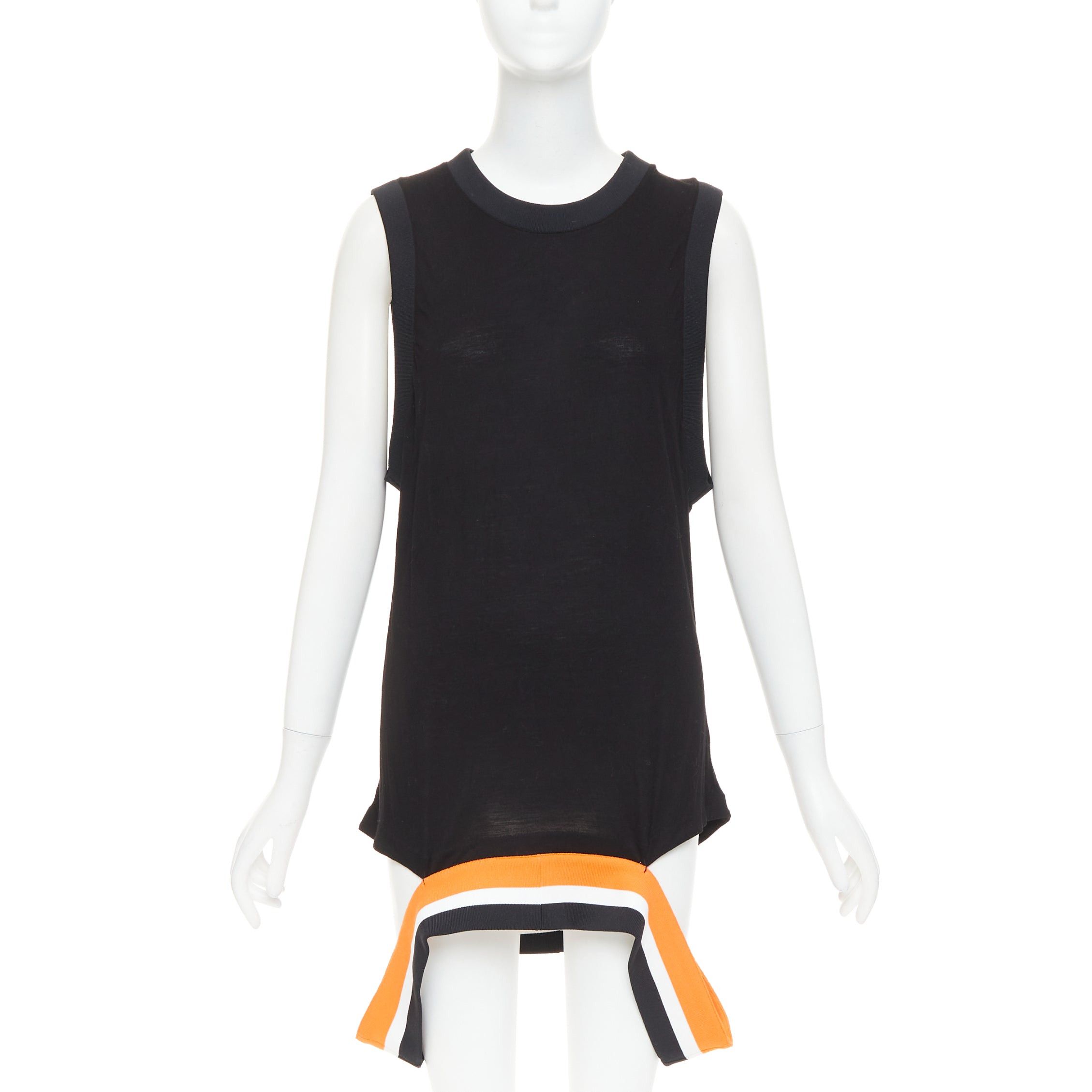 Givenchy GIVENCHY Podium Robe 2014 black orange semi-detached ribbed hem tunic tank top M Size M / US 6-8 / IT 42-44 - 3 Thumbnail