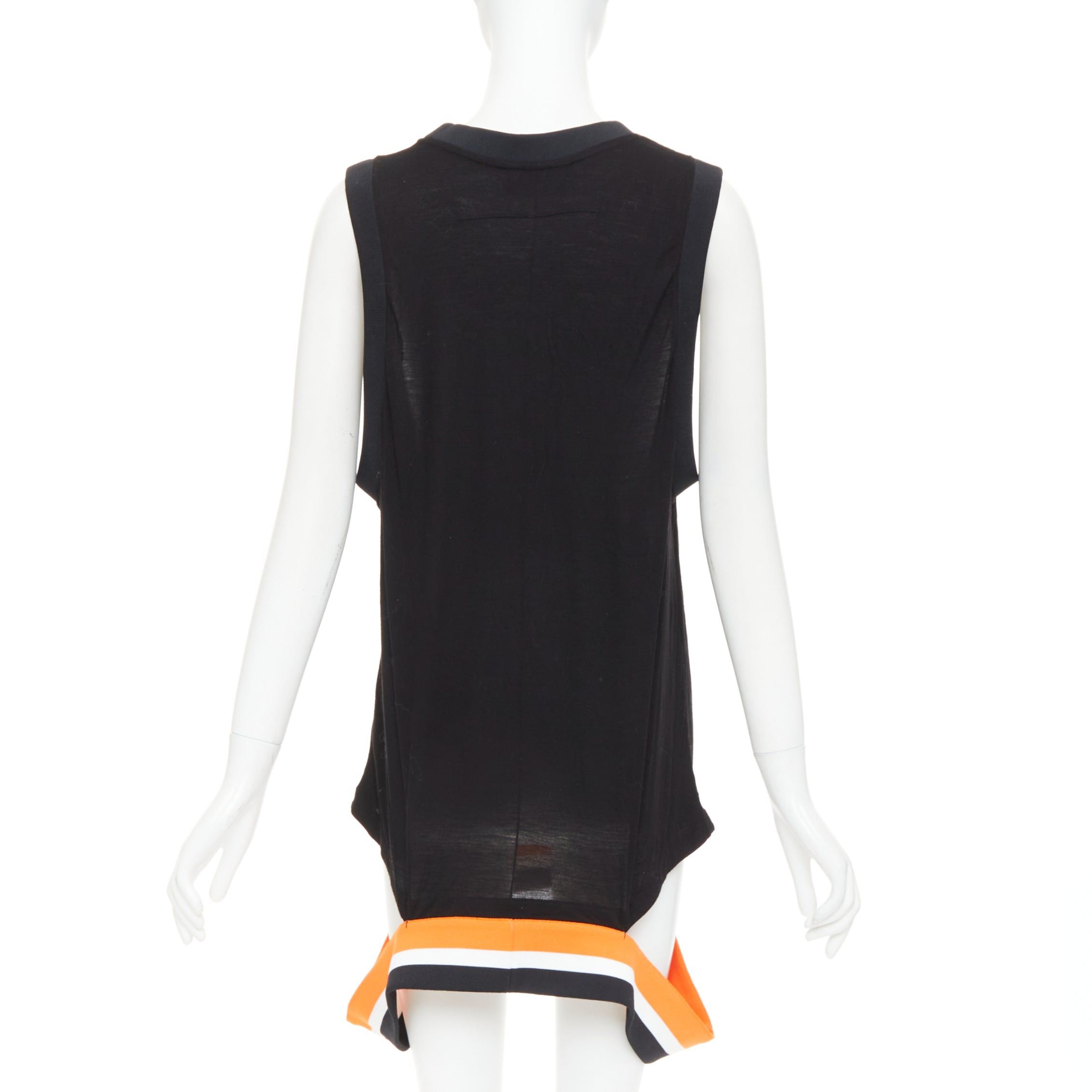 Givenchy GIVENCHY Podium Robe 2014 black orange semi-detached ribbed hem tunic tank top M Size M / US 6-8 / IT 42-44 - 5 Thumbnail
