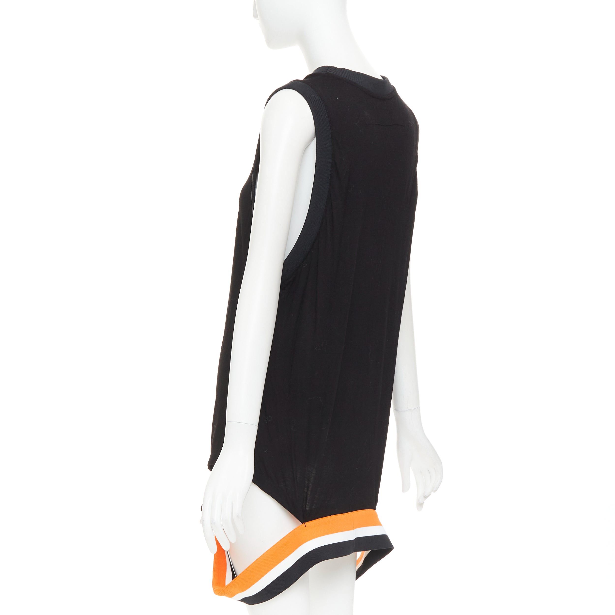 Givenchy GIVENCHY Podium Robe 2014 black orange semi-detached ribbed hem tunic tank top M Size M / US 6-8 / IT 42-44 - 6 Thumbnail