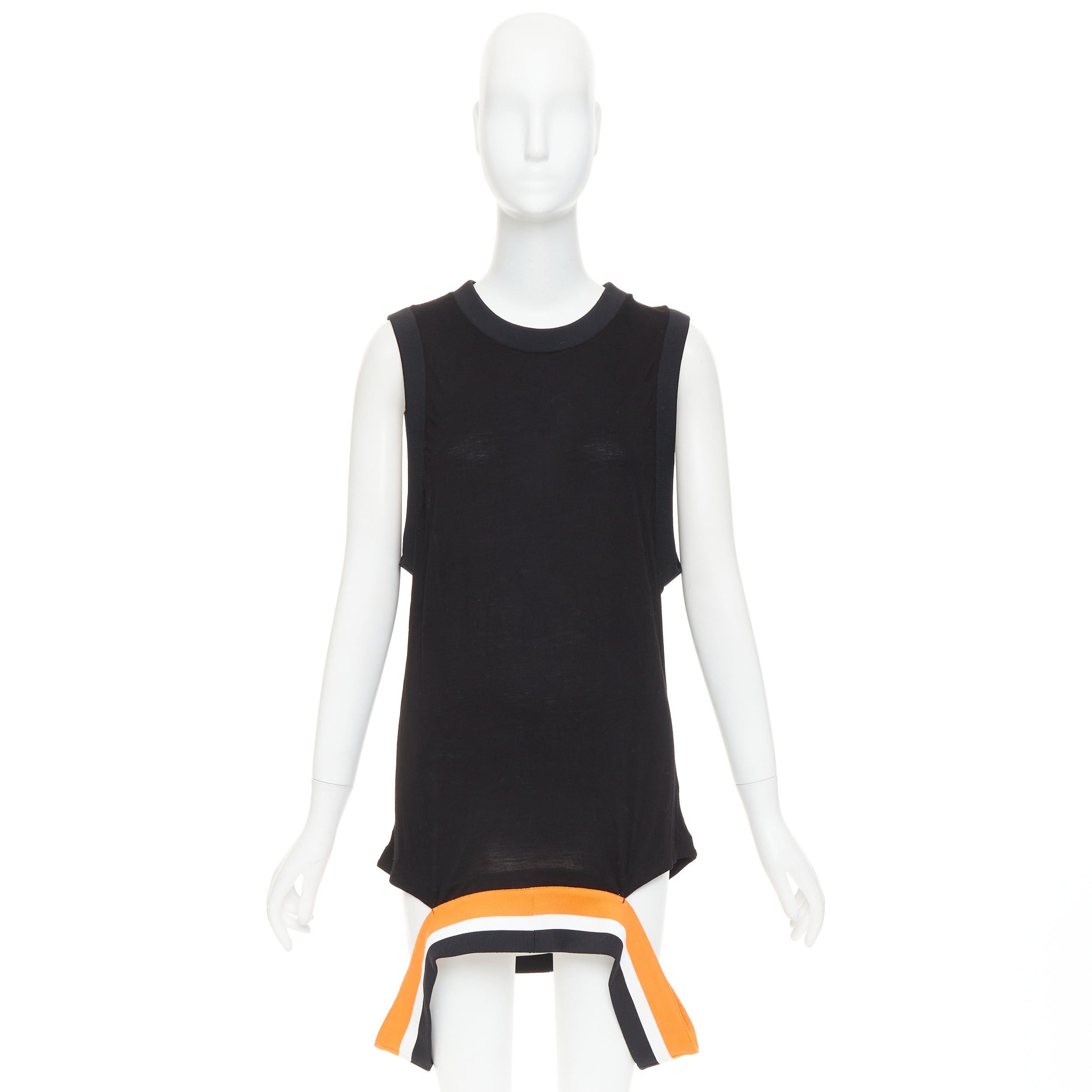 Givenchy GIVENCHY Podium Robe 2014 black orange semi-detached ribbed hem tunic tank top M Size M / US 6-8 / IT 42-44 - 9 Thumbnail