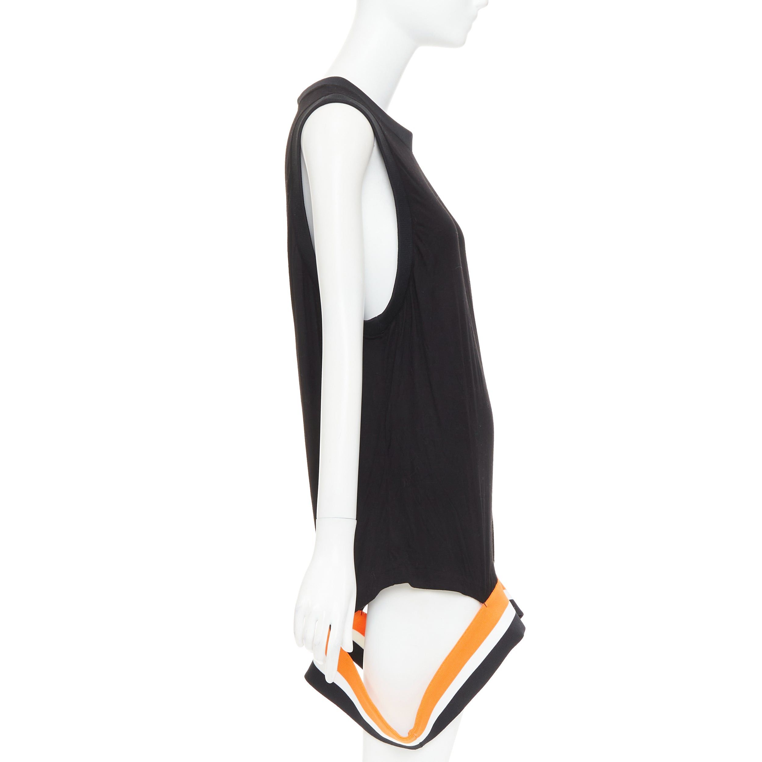 Givenchy GIVENCHY Podium Robe 2014 black orange semi-detached ribbed hem tunic tank top M Size M / US 6-8 / IT 42-44 - 4 Thumbnail
