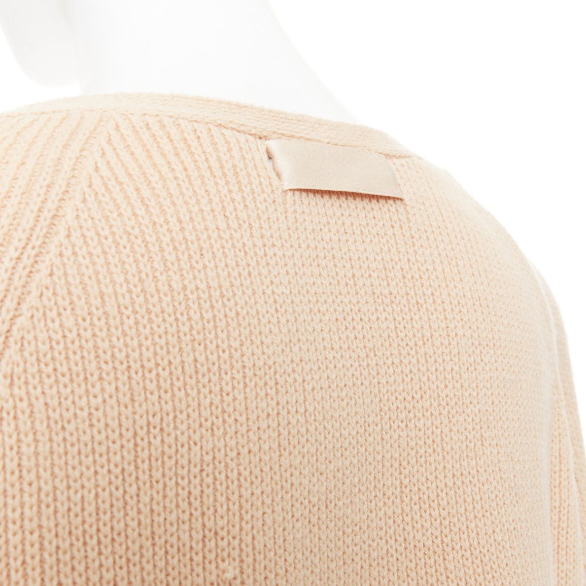 Helmut Lang HELMUT LANG beige wool cashmere lace up sleeves relaxed oversized sweater M Size M / US 6-8 / IT 42-44 - 7 Thumbnail