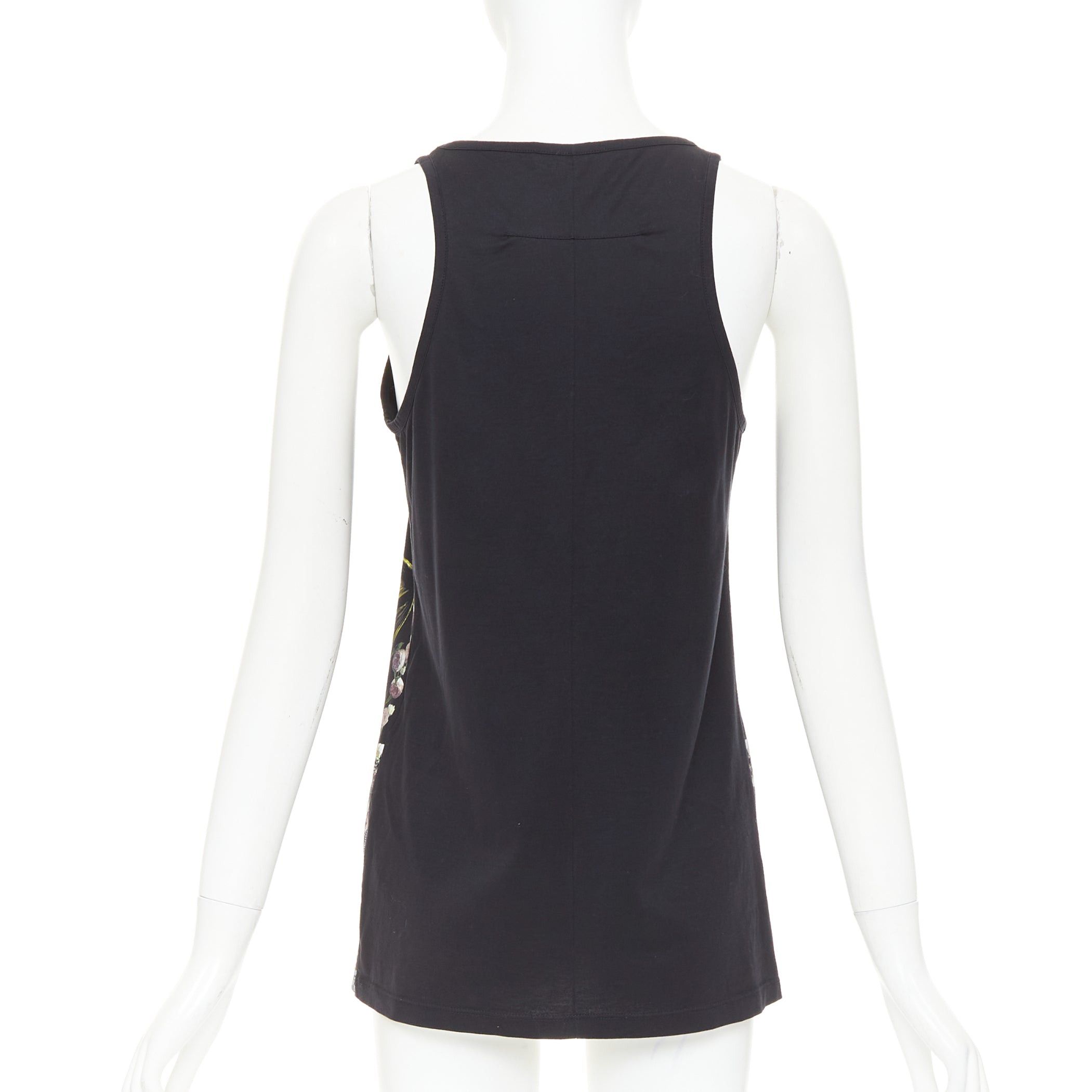 Givenchy GIVENCHY Riccardo Tisci 2014 Shark and Mermaid black cottoncoop tank top M Size M / US 6-8 / IT 42-44 - 5 Thumbnail