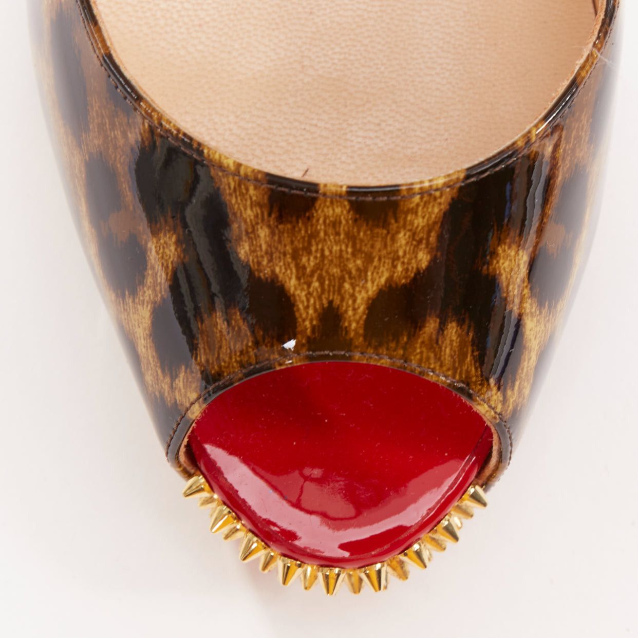 Christian Louboutin CHRISTIAN LOUBOUTIN Very Prive Spikes 120 brown leopard patent peep spikes heels EU39 Size US 9 / IT 39 - 6 Thumbnail