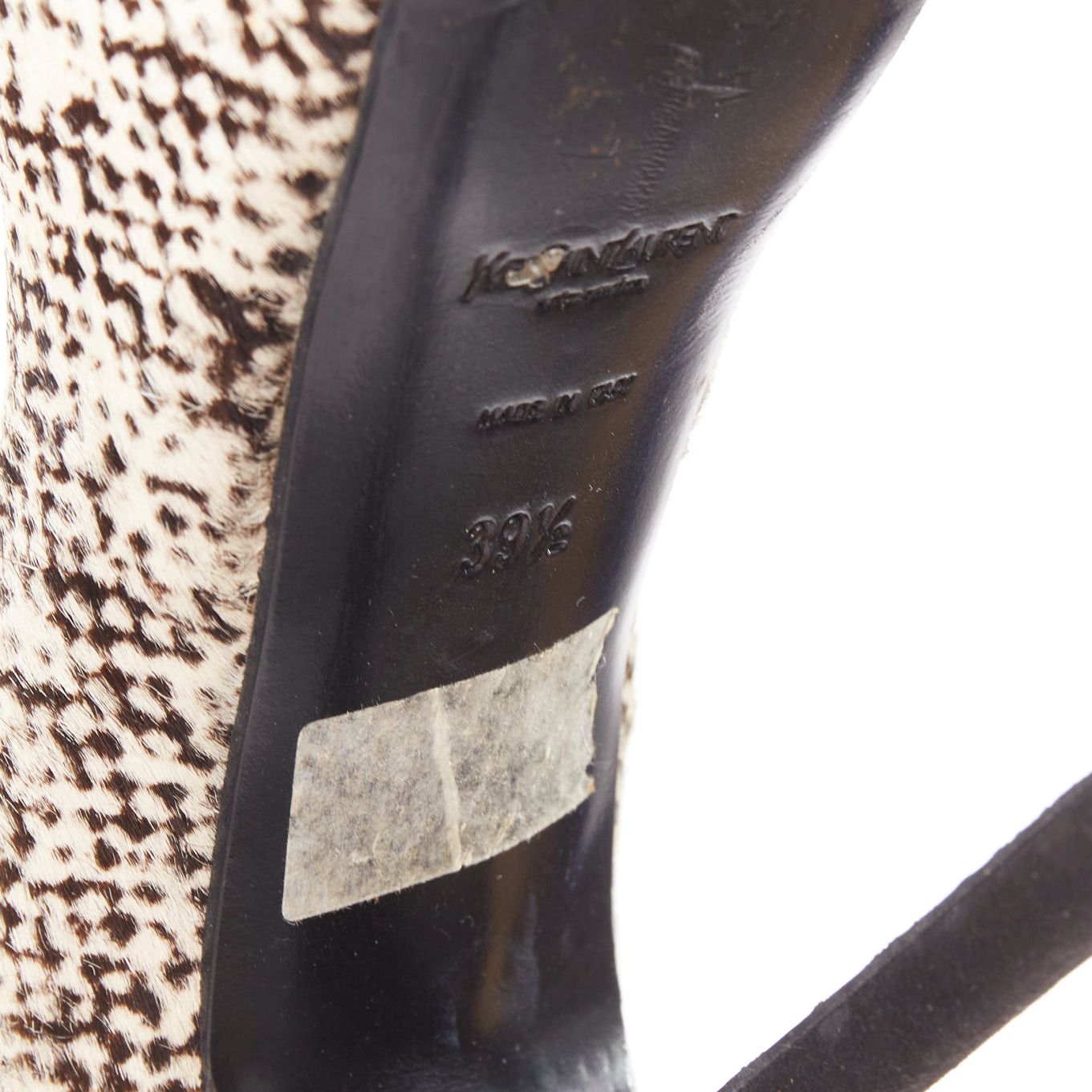 Yves Saint Laurent YVES SAINT LAURENT Tribtoo 105 cream black printed calf hair platform pumps EU39.5 Size US 9.5 / IT 39.5 - 10 Thumbnail
