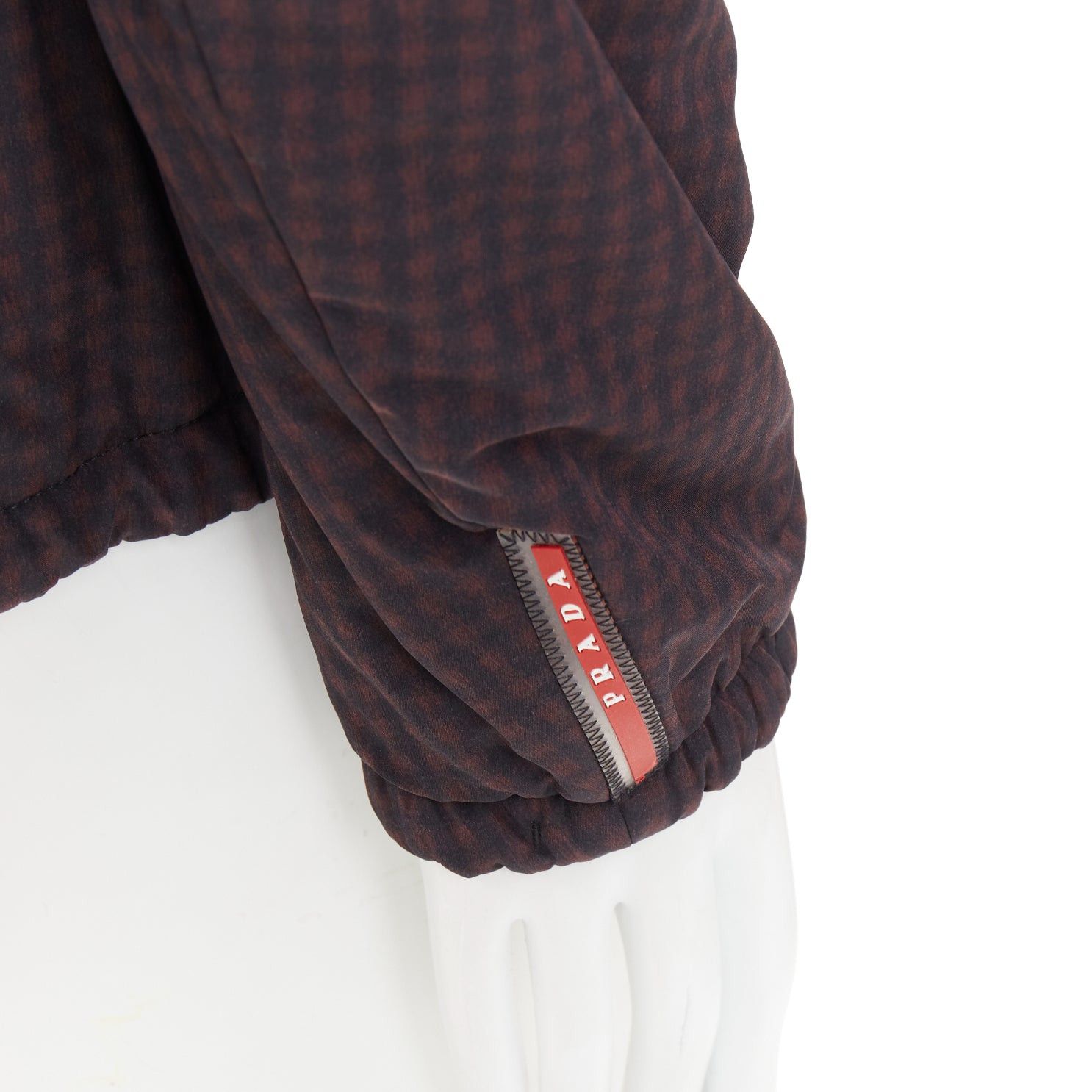 Prada PRADA Linea Rossa 2014 Reversible black burgundy gingham nylon hooded windbreaker jacket IT52 XL Size US XL / EU 56 / 4 - 15 Thumbnail