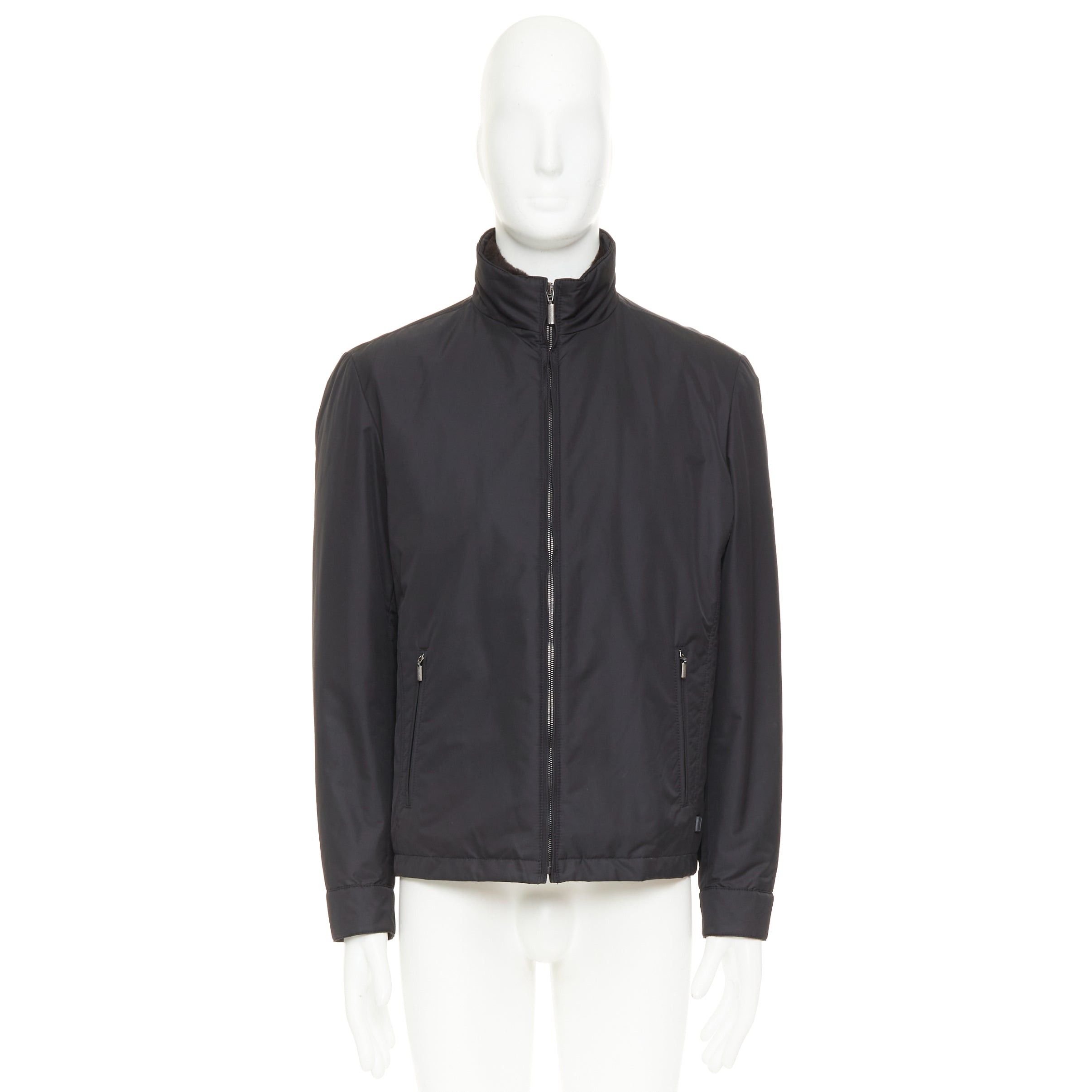 Brioni BRIONI black water repellent nylon plush lined storm jacket M Size US M / EU 48-50 / 2 - 10 Thumbnail