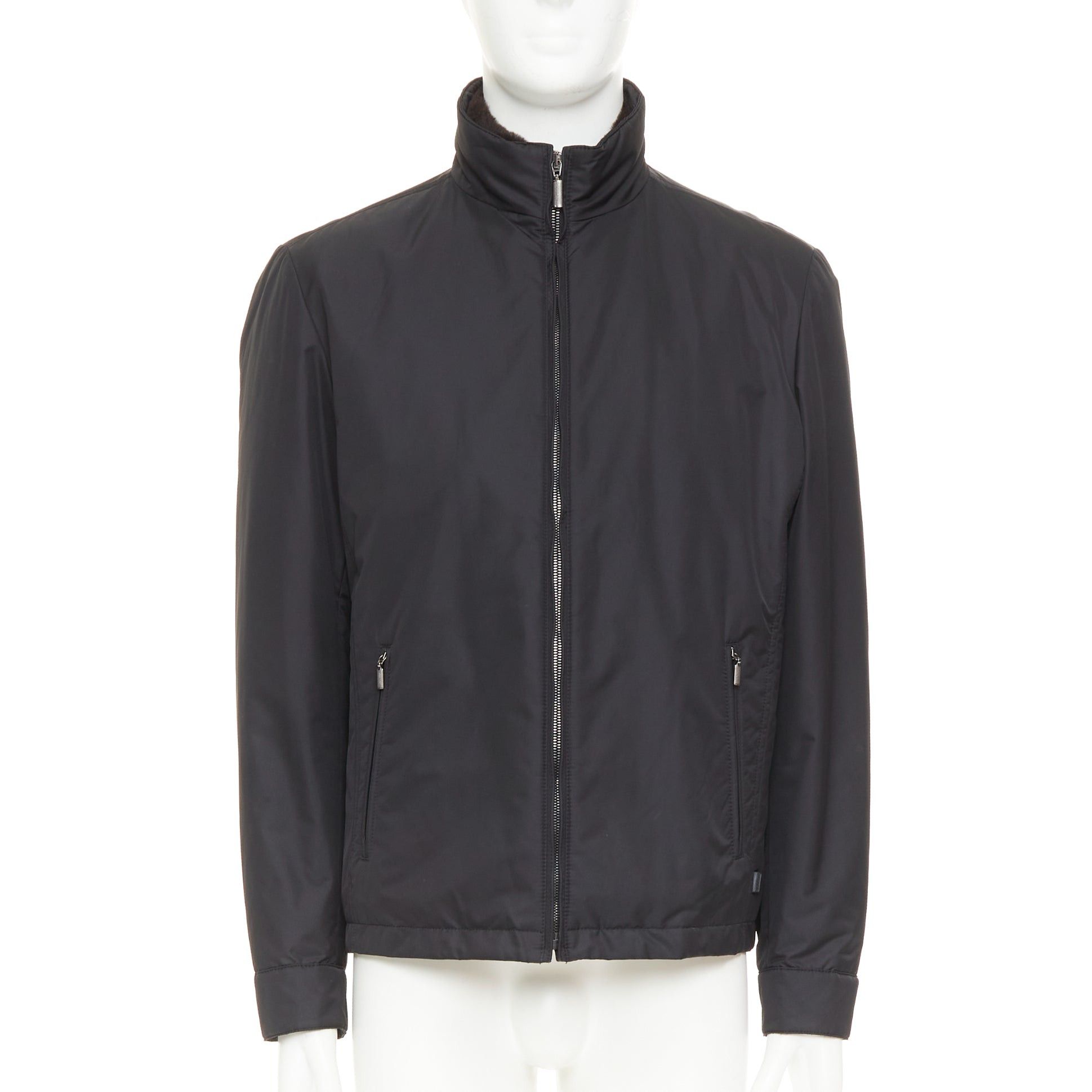 Brioni BRIONI black water repellent nylon plush lined storm jacket M Size US M / EU 48-50 / 2 - 3 Thumbnail