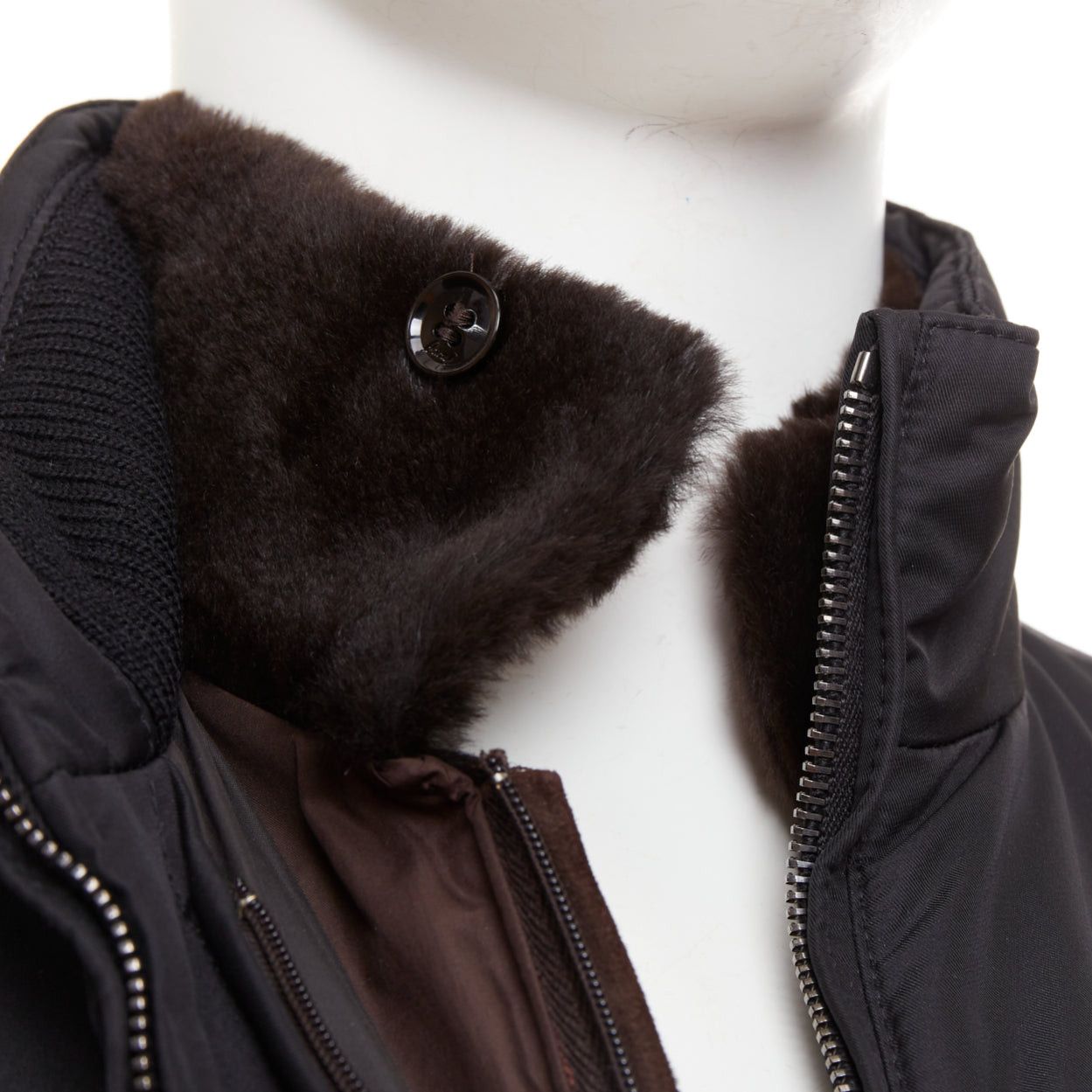 Brioni BRIONI black water repellent nylon plush lined storm jacket M Size US M / EU 48-50 / 2 - 2 Thumbnail