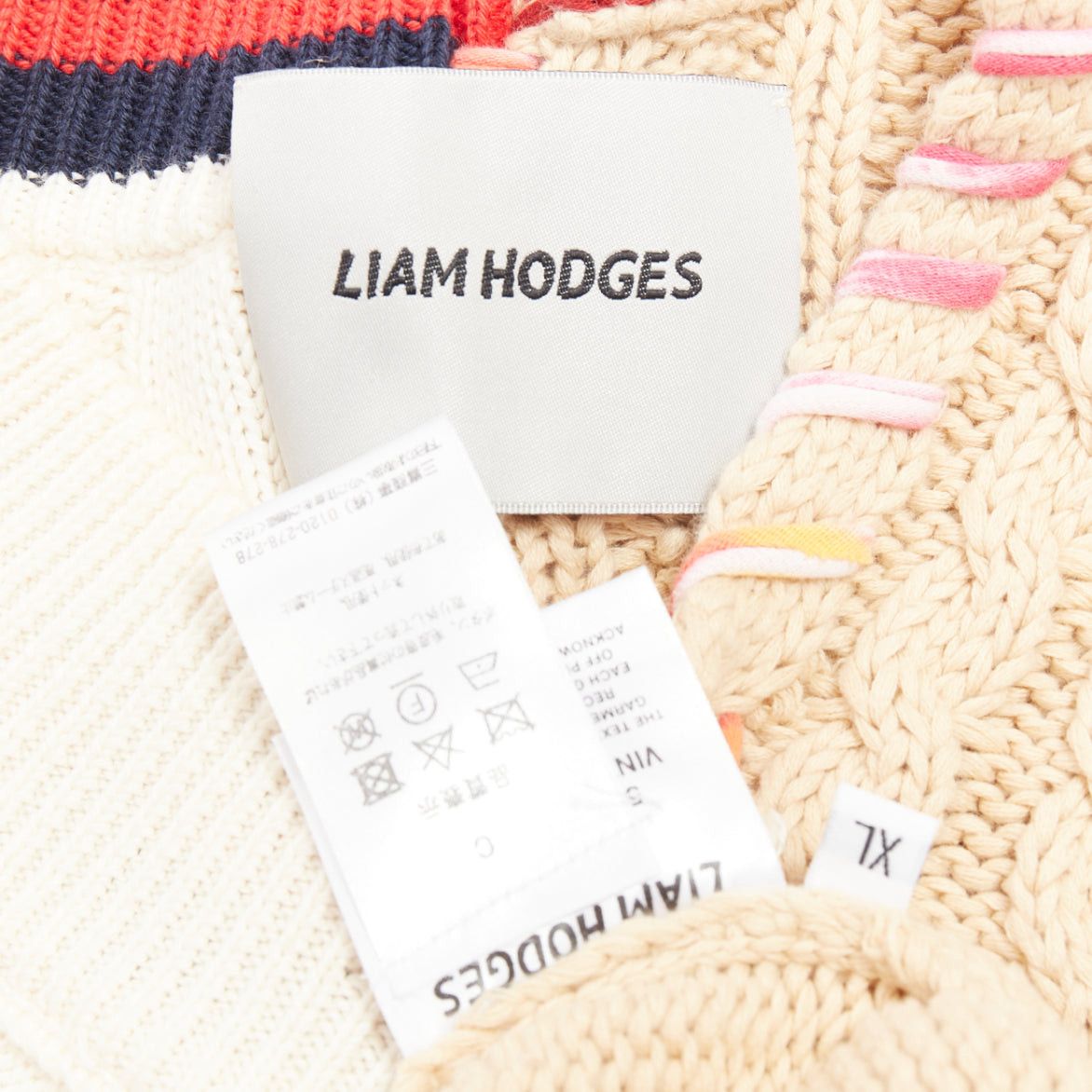 Liam Hodges LIAM HODGES 2020 deconstructed split mixed cable knit laced sweater XL Size US XL / EU 56 / 4 - 9 Thumbnail