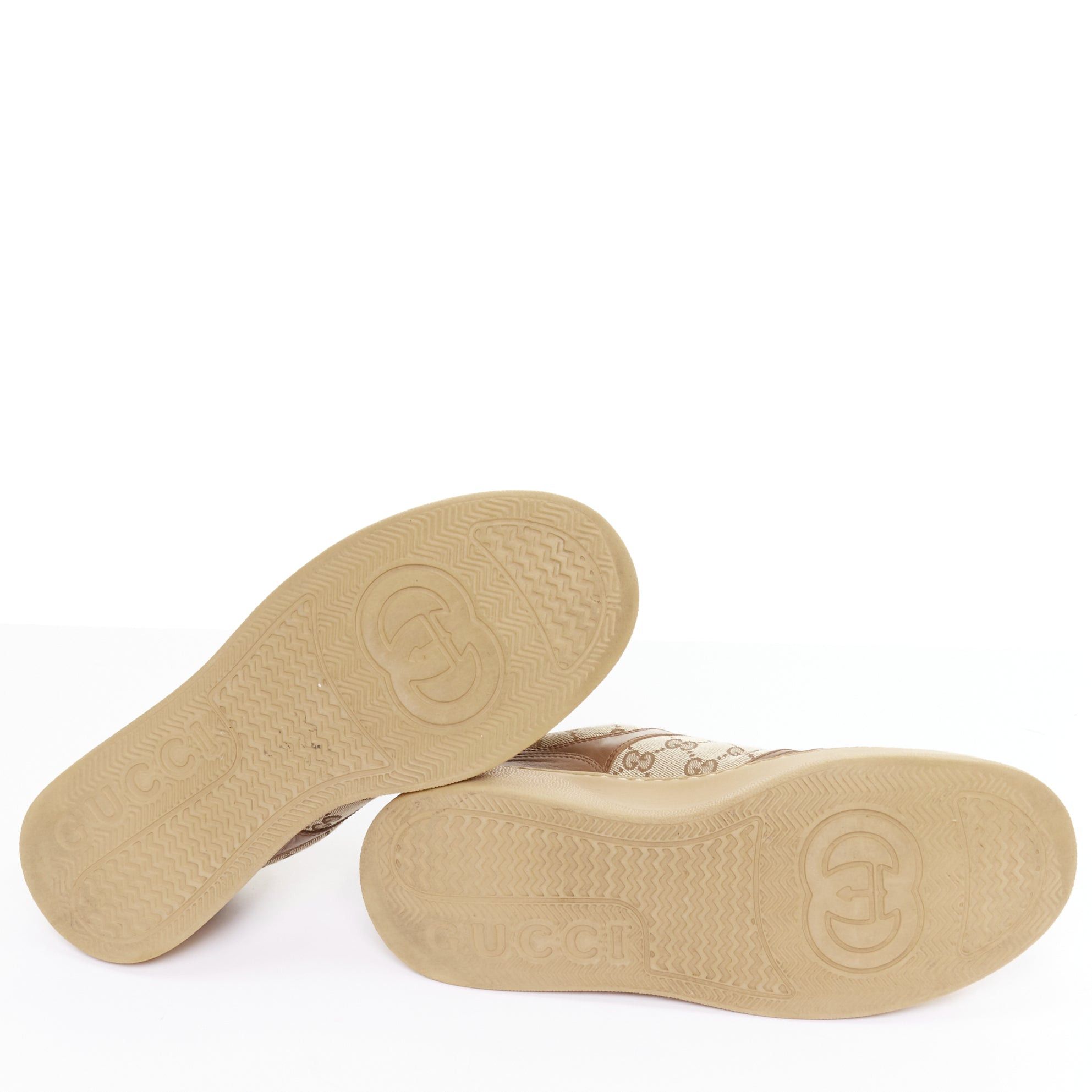 Gucci GUCCI brown leather canvas GG monogram logo chunky platform sneakers UK9.5 EU43.5 Size US 10.5 / EU 43-44 - 12 Thumbnail
