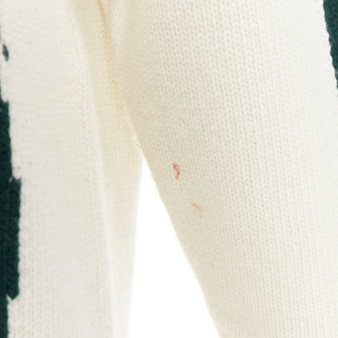 Dior CHRISTIAN DIOR C'est Non cream green wool cashmere graphics oversized sweater FR34 XS Size XS / US 0-2 / IT 36-38 - 7 Thumbnail