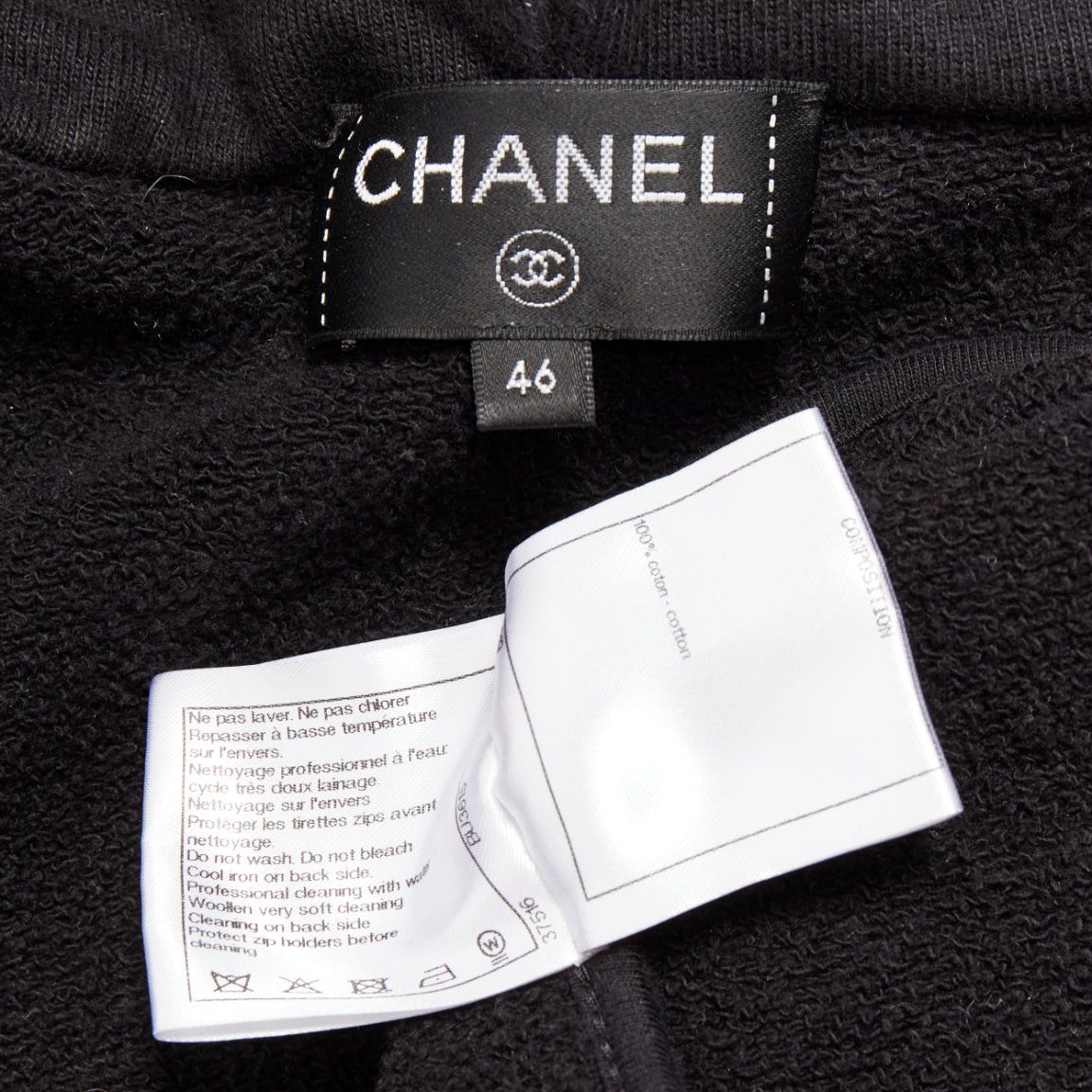 Chanel rare CHANEL 2017 Astronaut print sleeve black cotton zip up hoodie FR46 2XL Size XL / US 12-14 / IT 48-50 - 10 Thumbnail