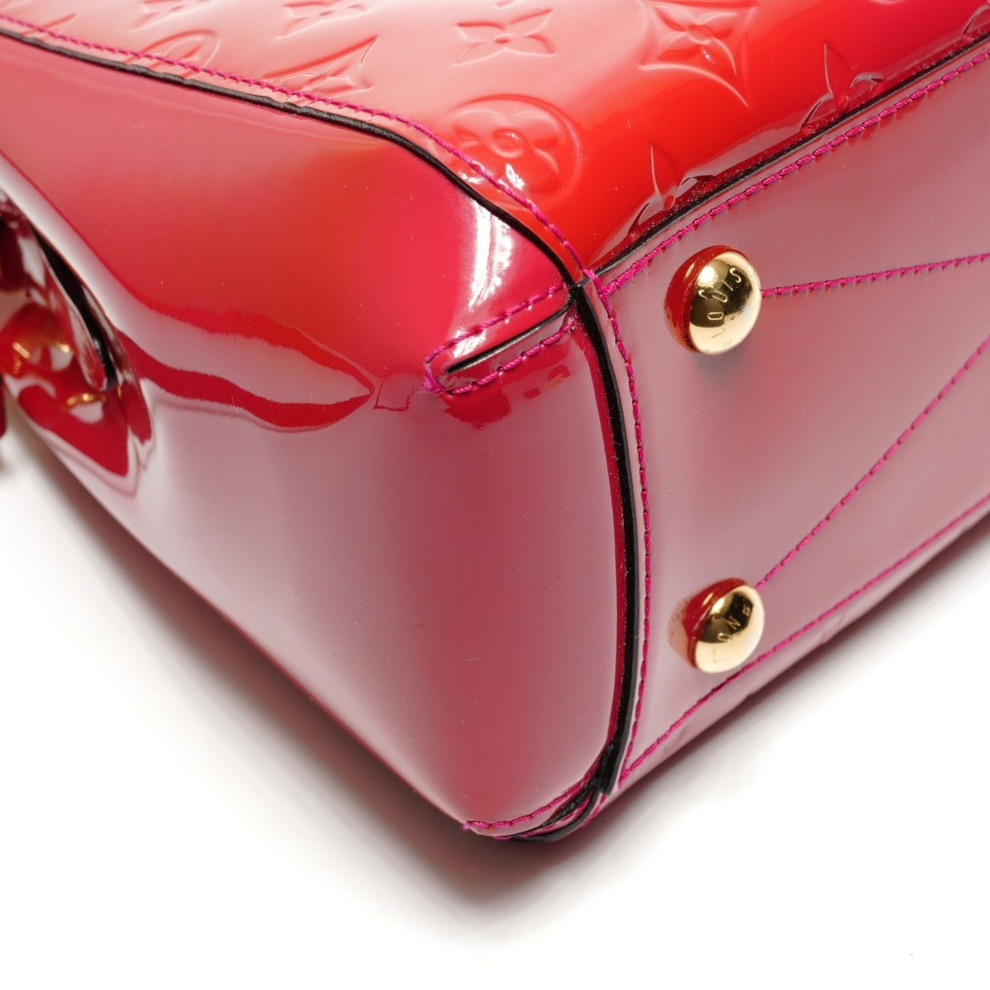 Louis Vuitton Louis Vuitton 2015 Vernis Montaigne BB Handbag, Red, WS27270 Size ONE SIZE - 5 Thumbnail