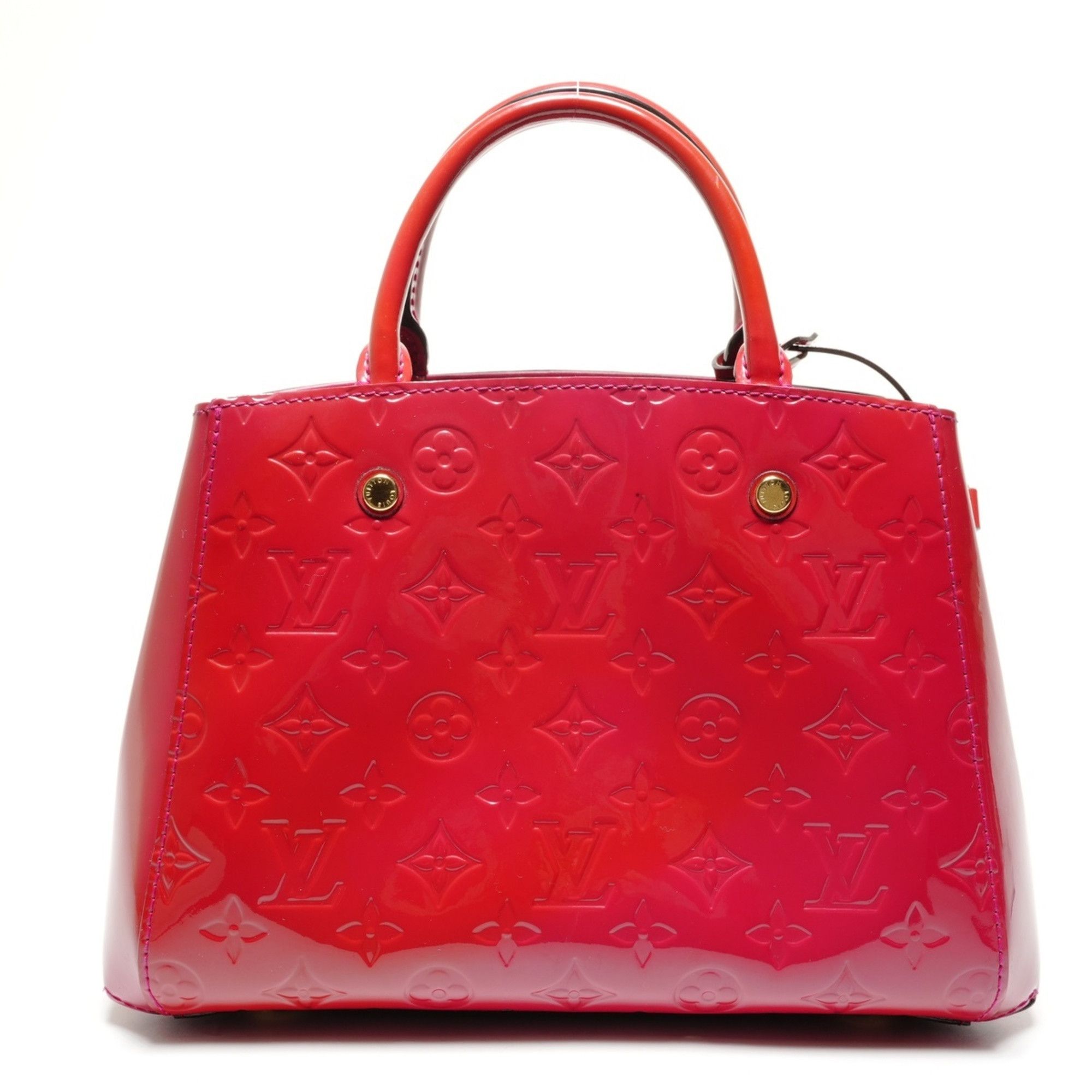 Louis Vuitton Louis Vuitton 2015 Vernis Montaigne BB Handbag, Red, WS27270 Size ONE SIZE - 2 Thumbnail