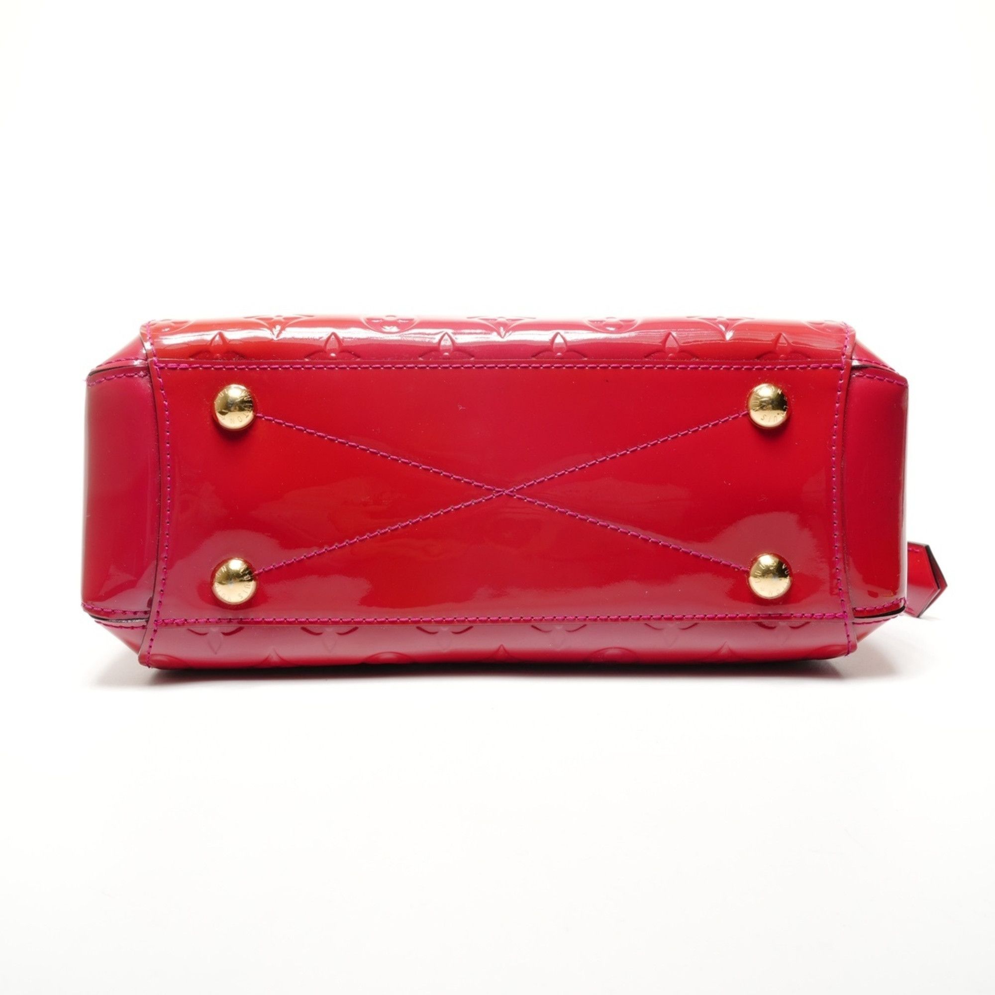 Louis Vuitton Louis Vuitton 2015 Vernis Montaigne BB Handbag, Red, WS27270 Size ONE SIZE - 7 Thumbnail