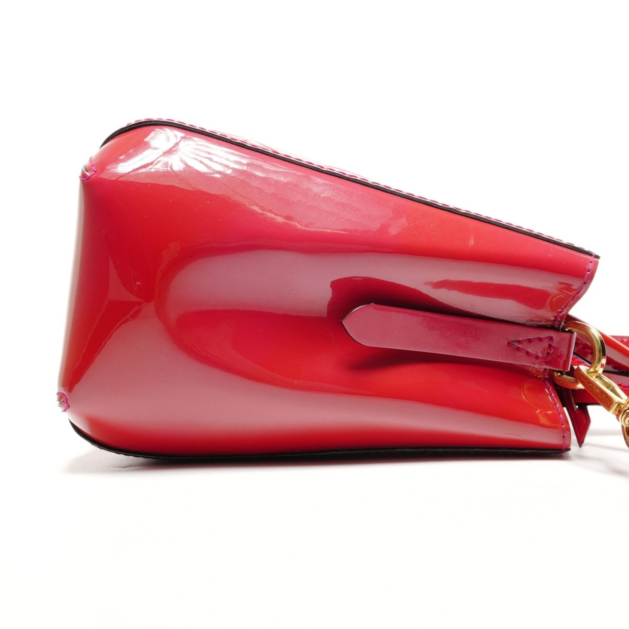 Louis Vuitton Louis Vuitton 2015 Vernis Montaigne BB Handbag, Red, WS27270 Size ONE SIZE - 4 Thumbnail
