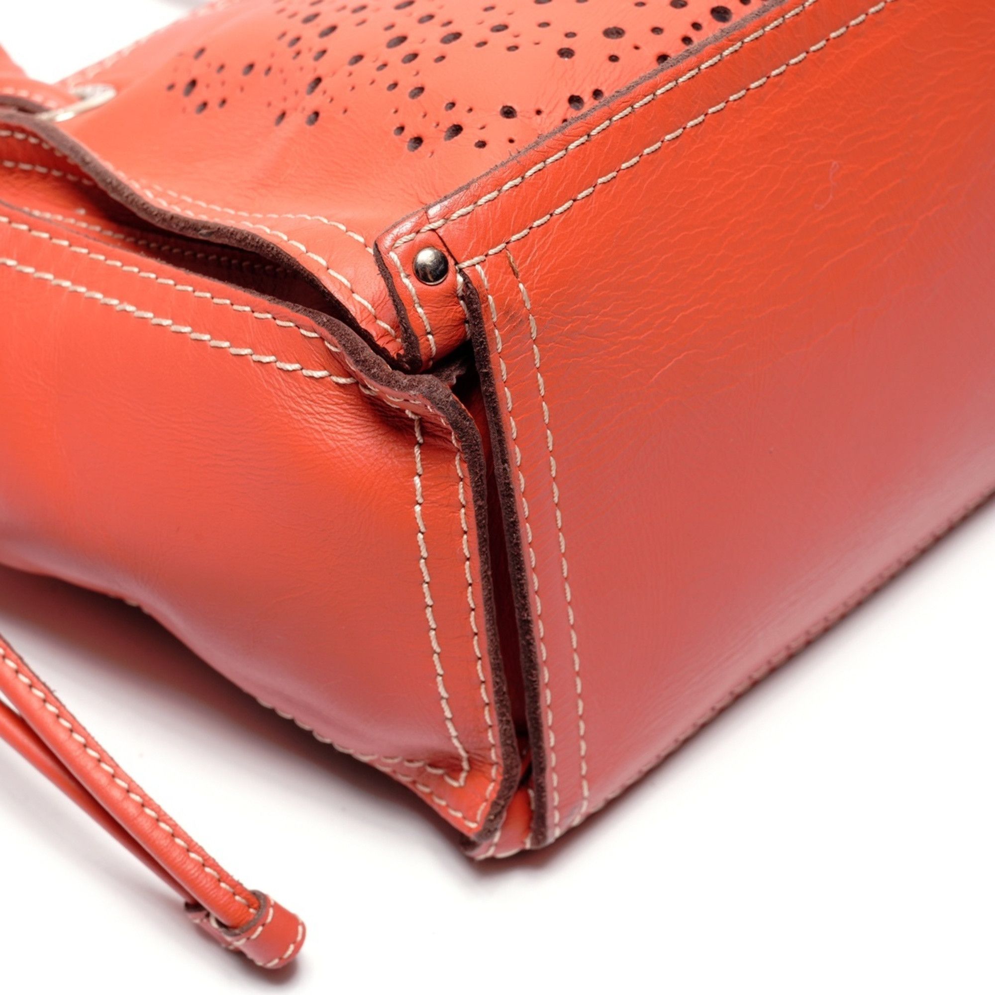 Loewe LOEWE Anagram Perforated Leather Handbag, Orange, WS27244 Size ONE SIZE - 6 Thumbnail