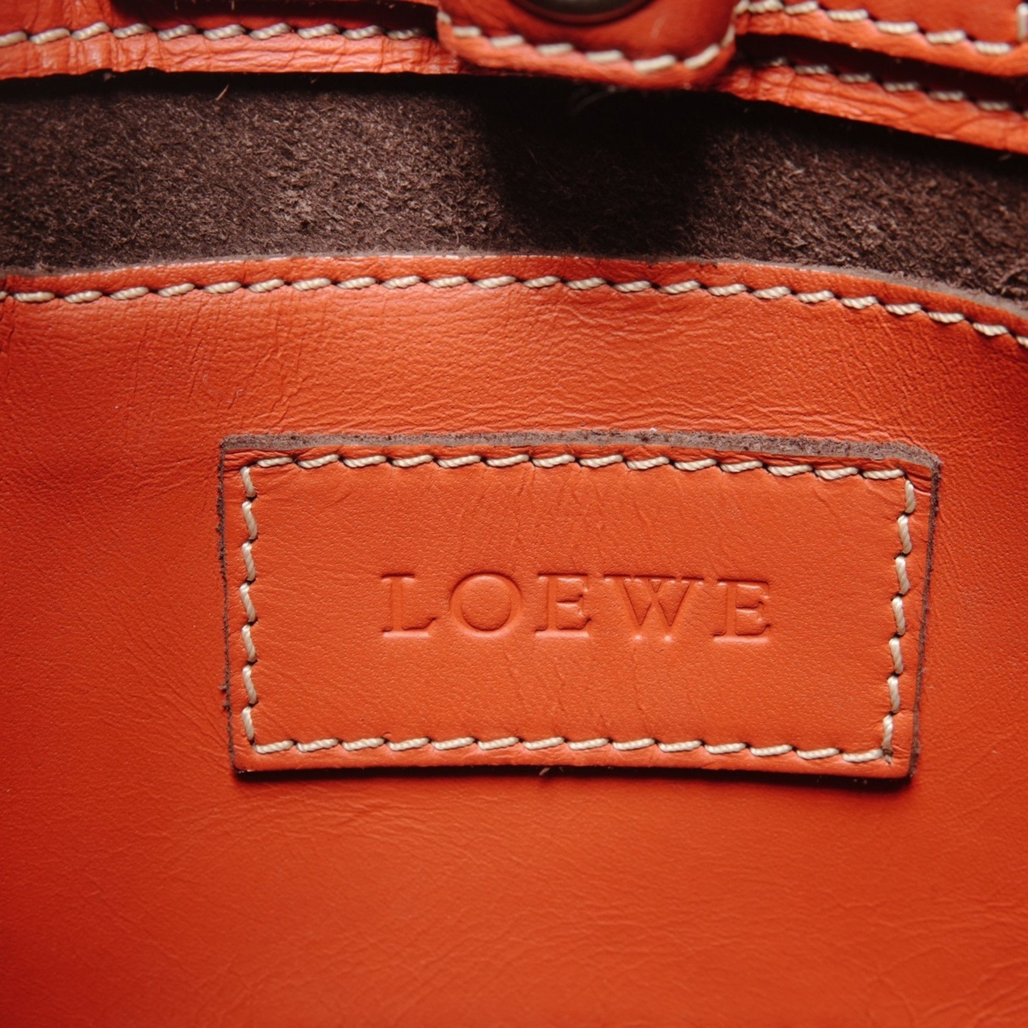 Loewe LOEWE Anagram Perforated Leather Handbag, Orange, WS27244 Size ONE SIZE - 10 Thumbnail