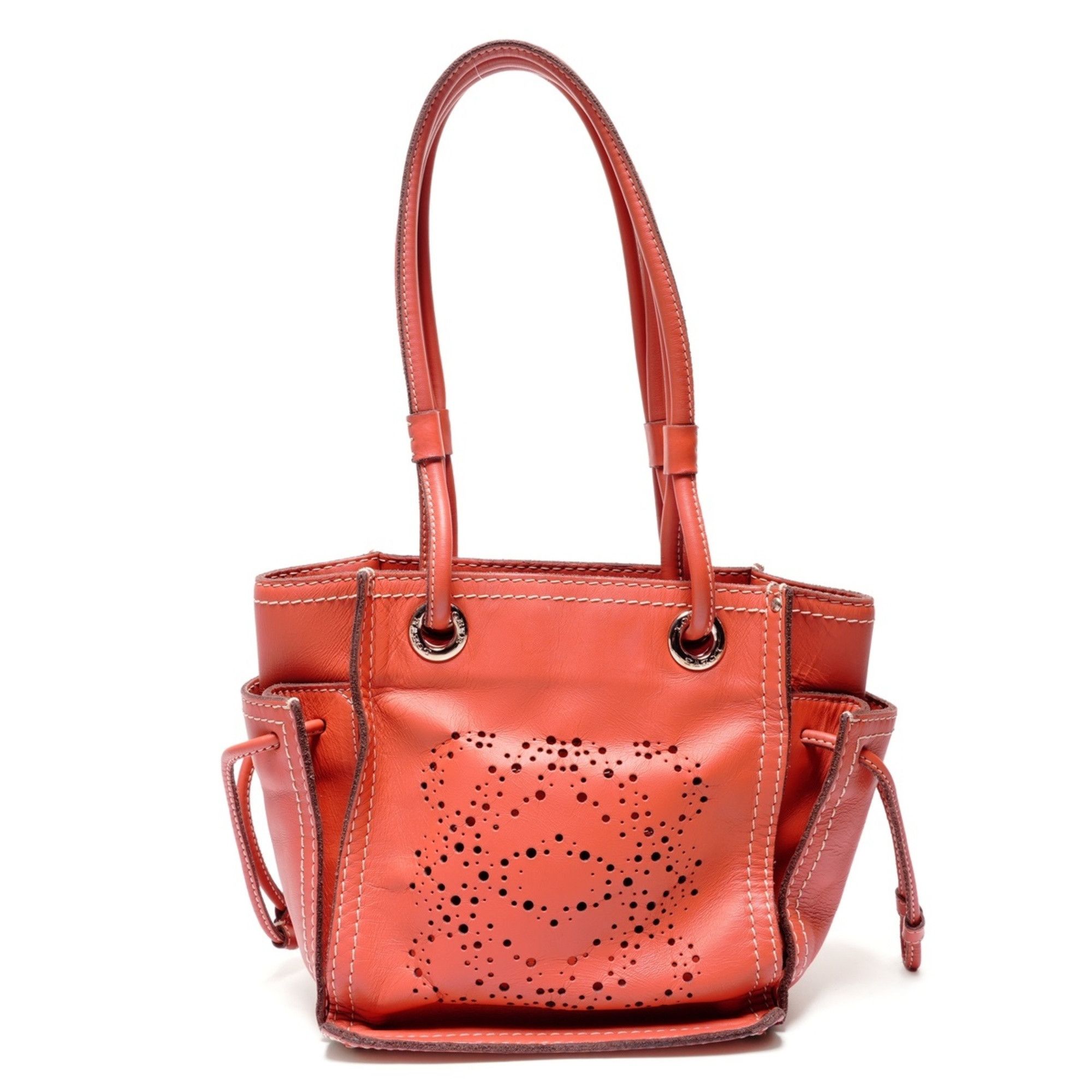 Loewe LOEWE Anagram Perforated Leather Handbag, Orange, WS27244 Size ONE SIZE - 2 Thumbnail