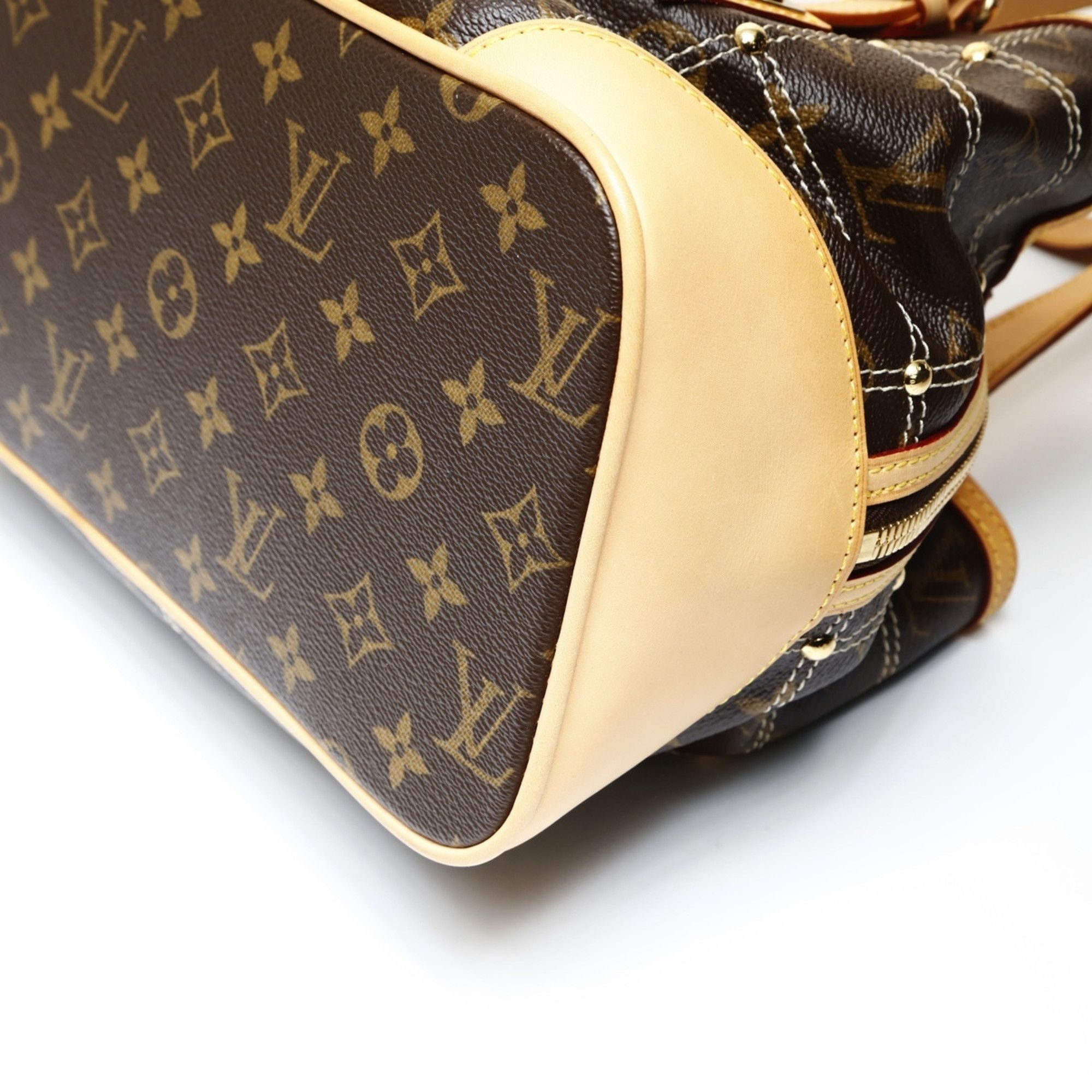 Louis Vuitton Louis Vuitton 2007 Monogram Rivet Handbag Brown WS26981 Size ONE SIZE - 7 Thumbnail