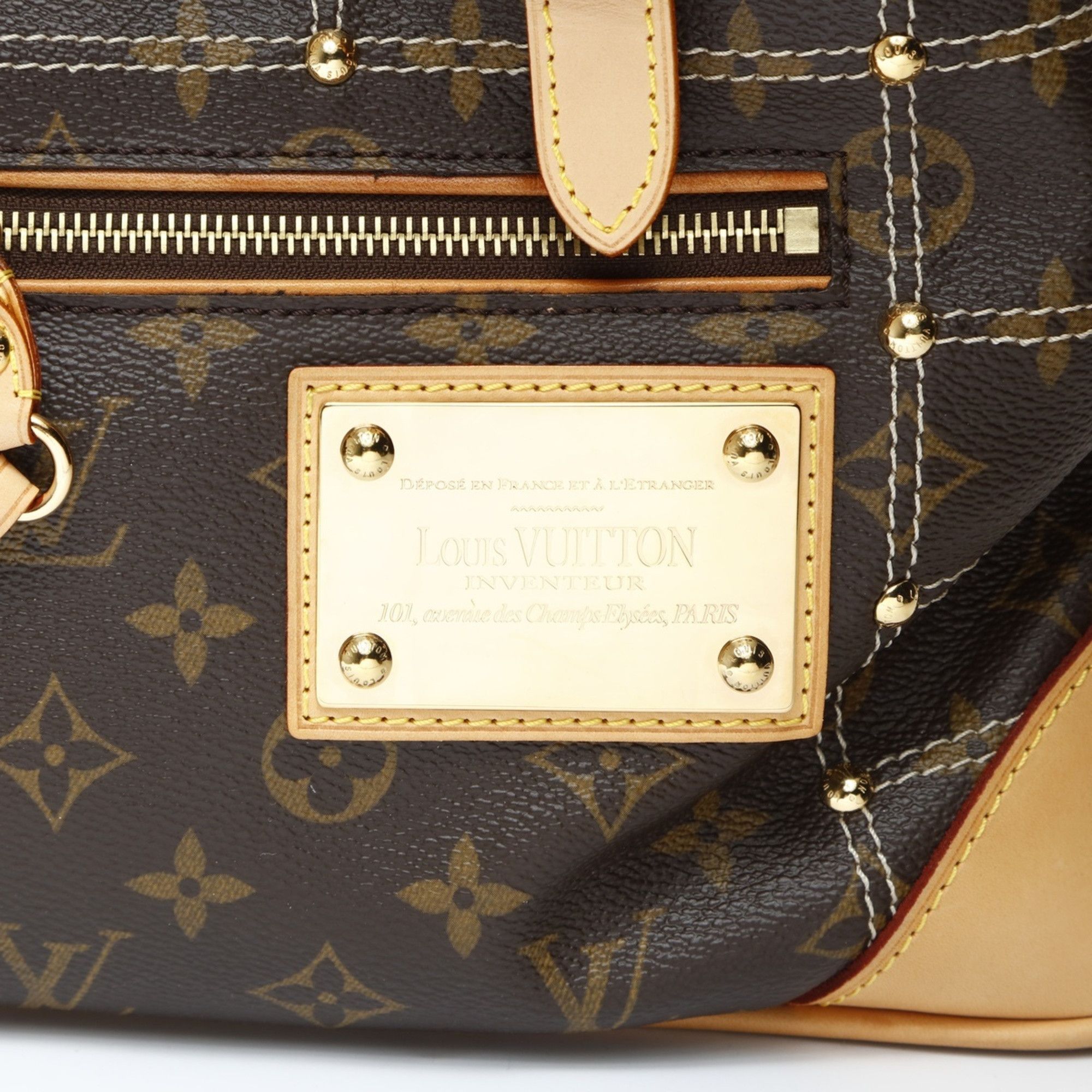 Louis Vuitton Louis Vuitton 2007 Monogram Rivet Handbag Brown WS26981 Size ONE SIZE - 9 Thumbnail