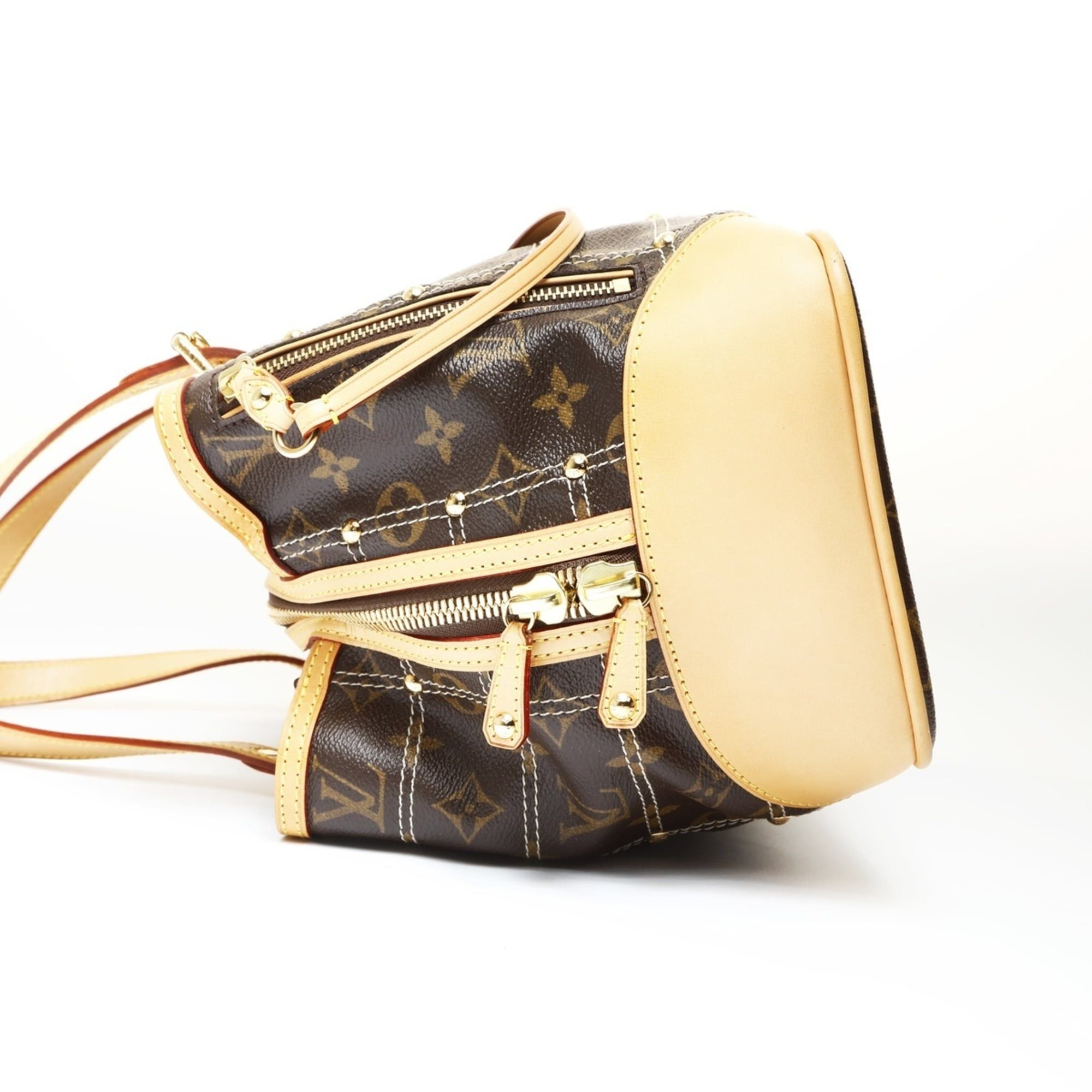 Louis Vuitton Louis Vuitton 2007 Monogram Rivet Handbag Brown WS26981 Size ONE SIZE - 4 Thumbnail