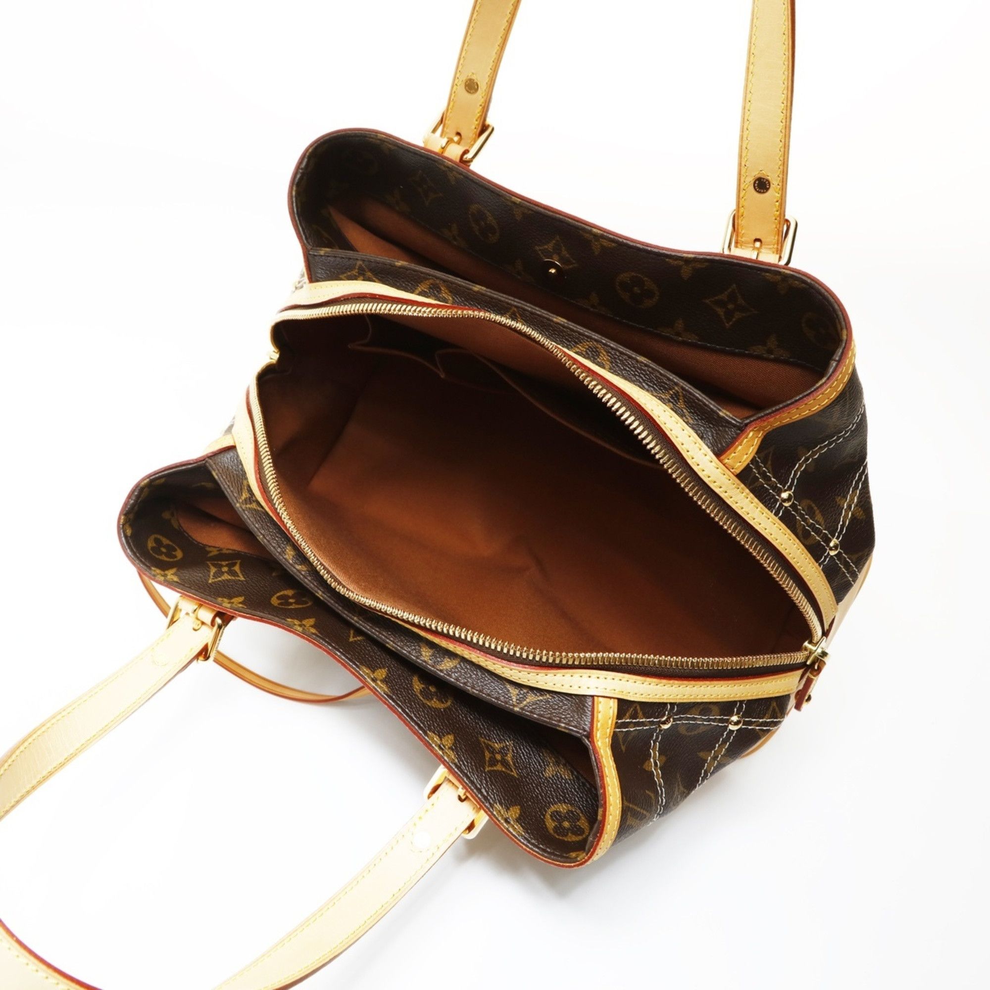 Louis Vuitton Louis Vuitton 2007 Monogram Rivet Handbag Brown WS26981 Size ONE SIZE - 13 Thumbnail