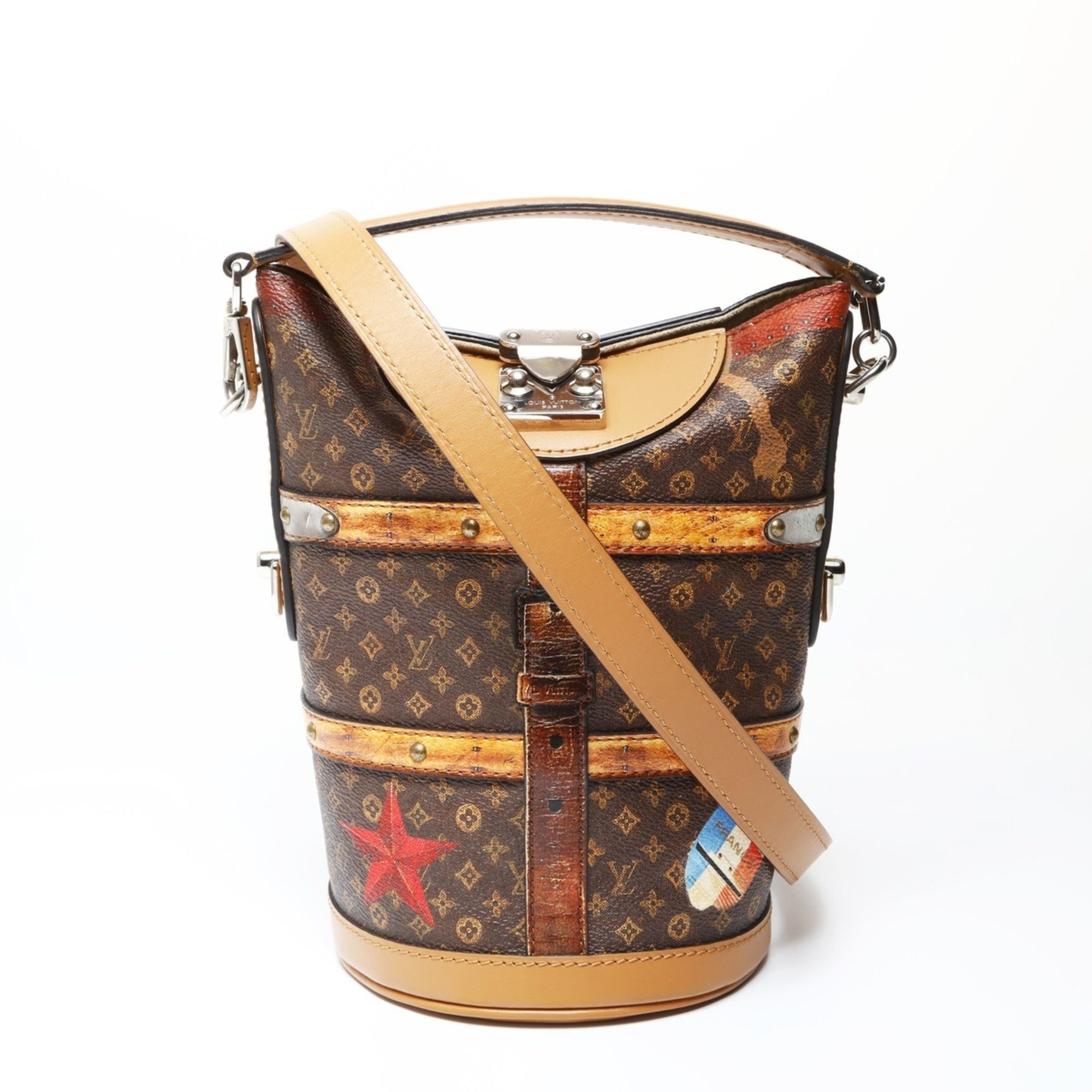 Louis Vuitton Louis Vuitton 2018 Monogram Trompe L'oeil Duffel Bag/Shoulder Bag, Brown, WS26629 Size ONE SIZE - 2 Thumbnail