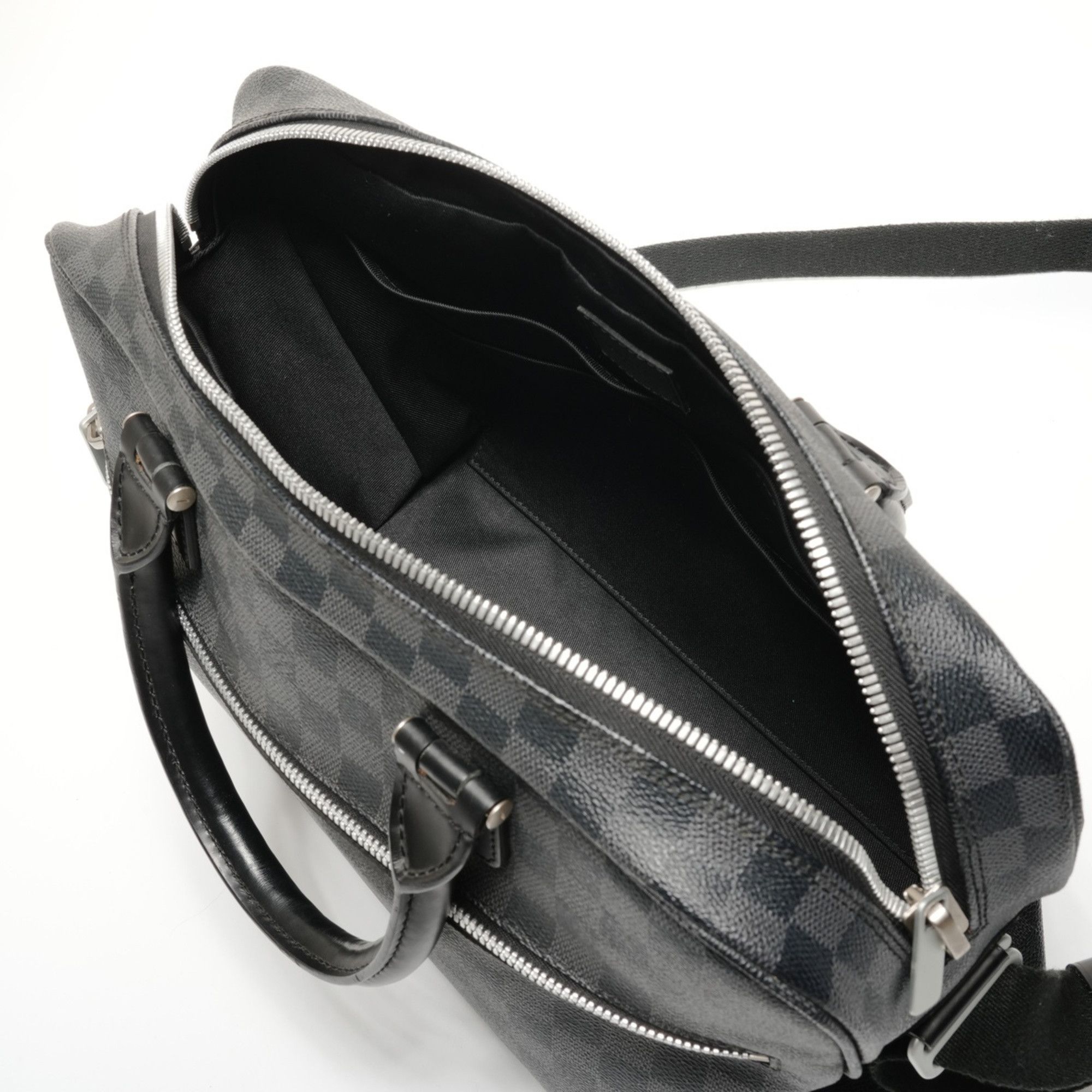 Louis Vuitton Louis Vuitton 2017 Damier Graphite Horizon Shoulder Bag in Black (WS27117) Size ONE SIZE - 10 Thumbnail