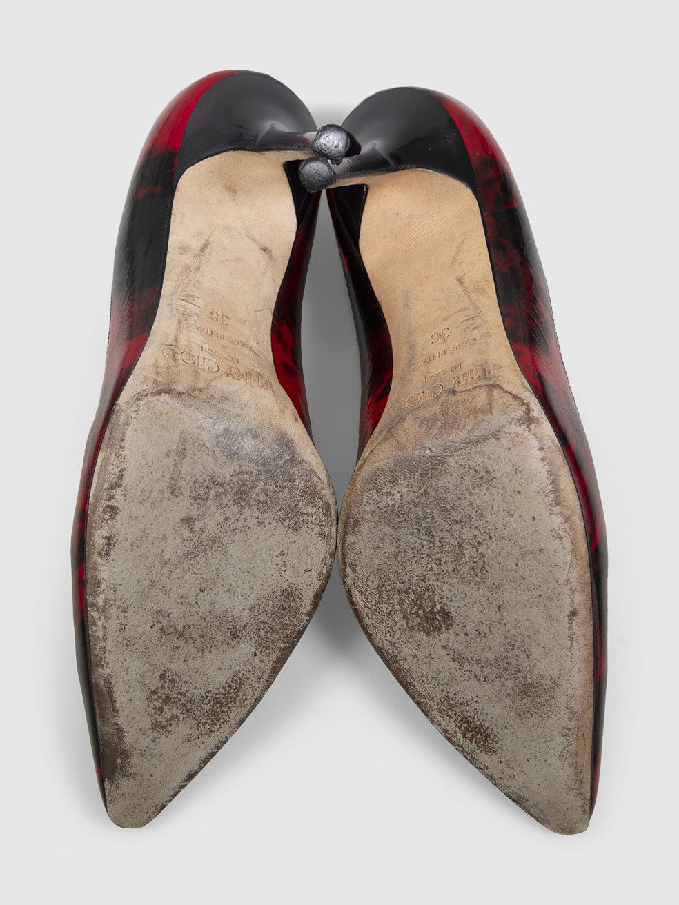 Jimmy Choo Black & Red Patent Romy Pumps Size US 6 / IT 36 - 5 Thumbnail