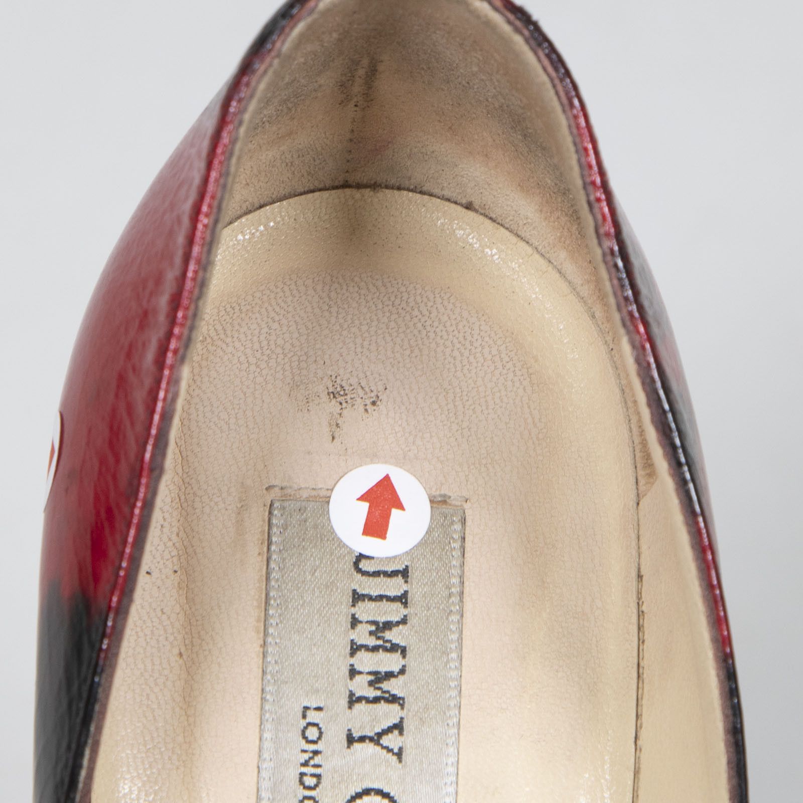 Jimmy Choo Black & Red Patent Romy Pumps Size US 6 / IT 36 - 9 Thumbnail