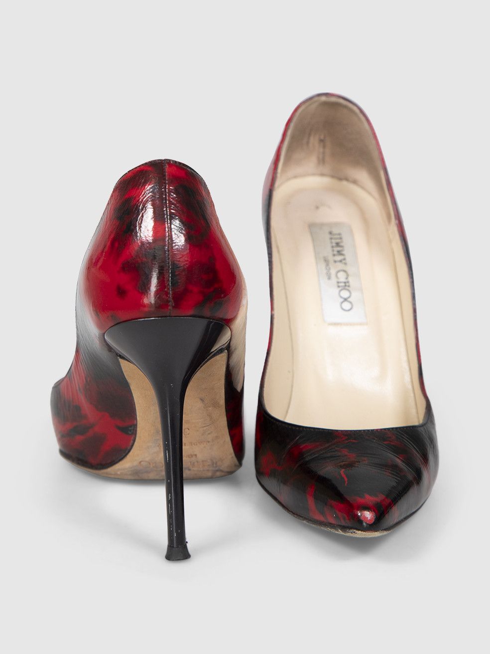 Jimmy Choo Black & Red Patent Romy Pumps Size US 6 / IT 36 - 6 Thumbnail