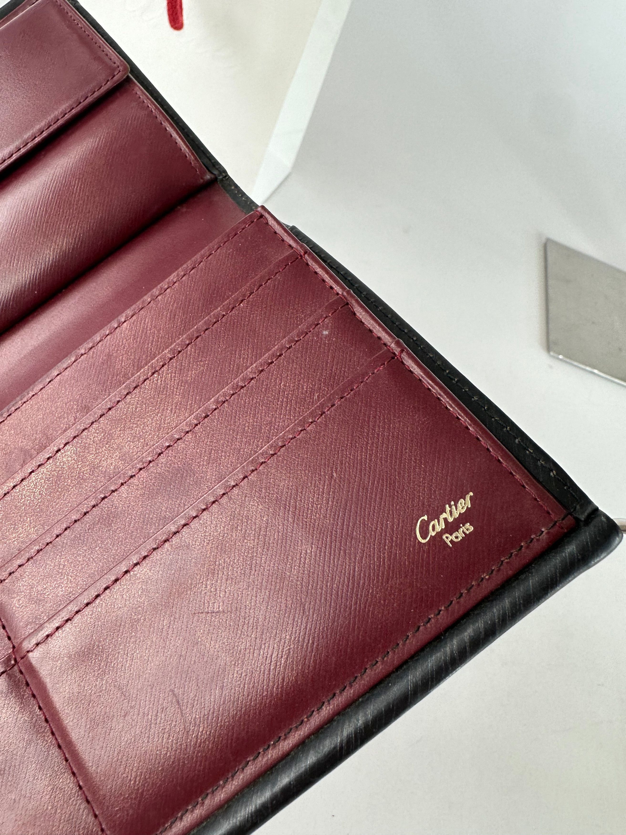 Cartier Vintage Monogram Leather Mini Handbag / Wallet Black Size ONE SIZE - 9 Thumbnail