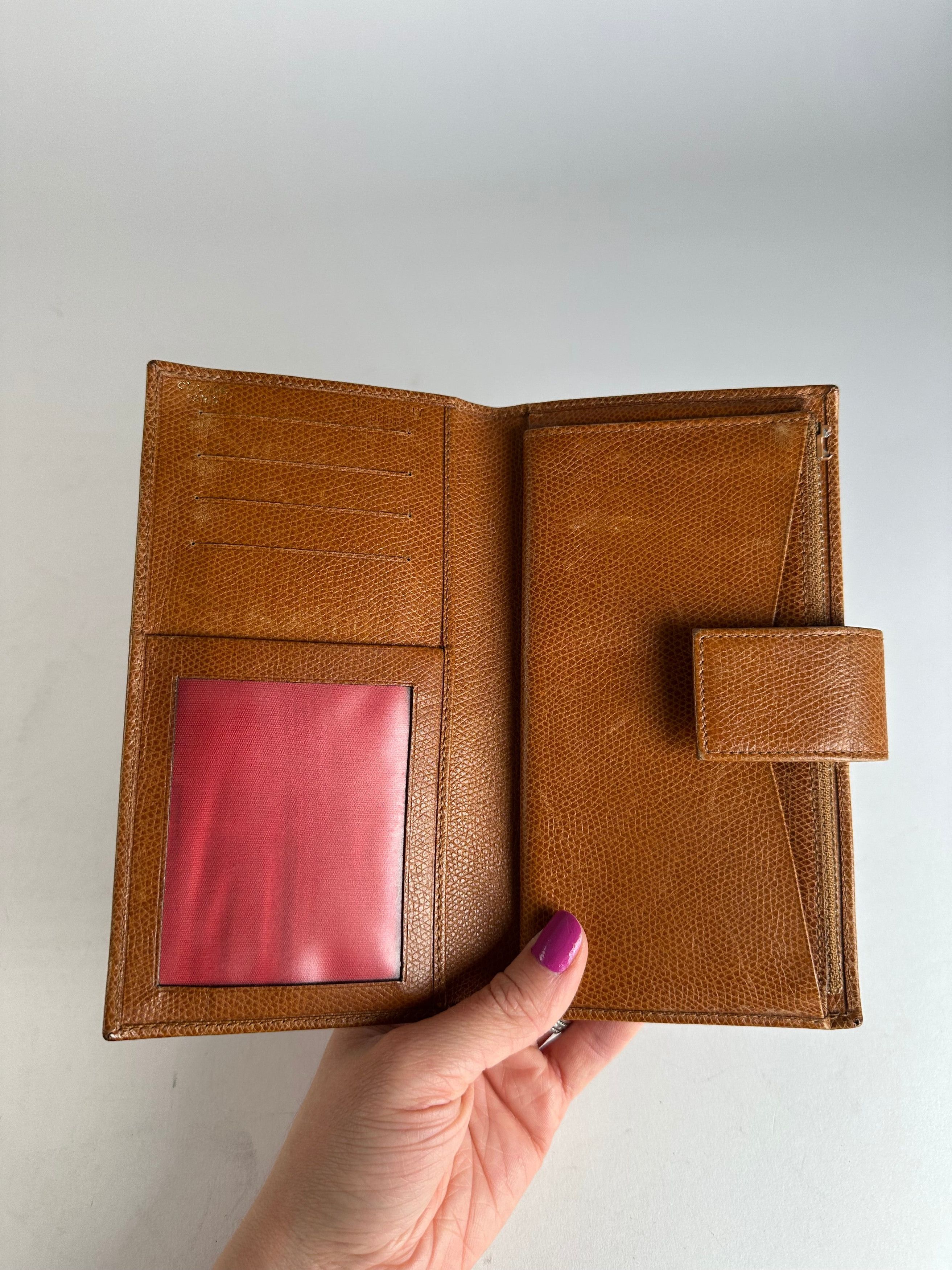 Celine Vintage Paris Snake Emblossed Long Leather wallet Brown Size ONE SIZE - 3 Thumbnail