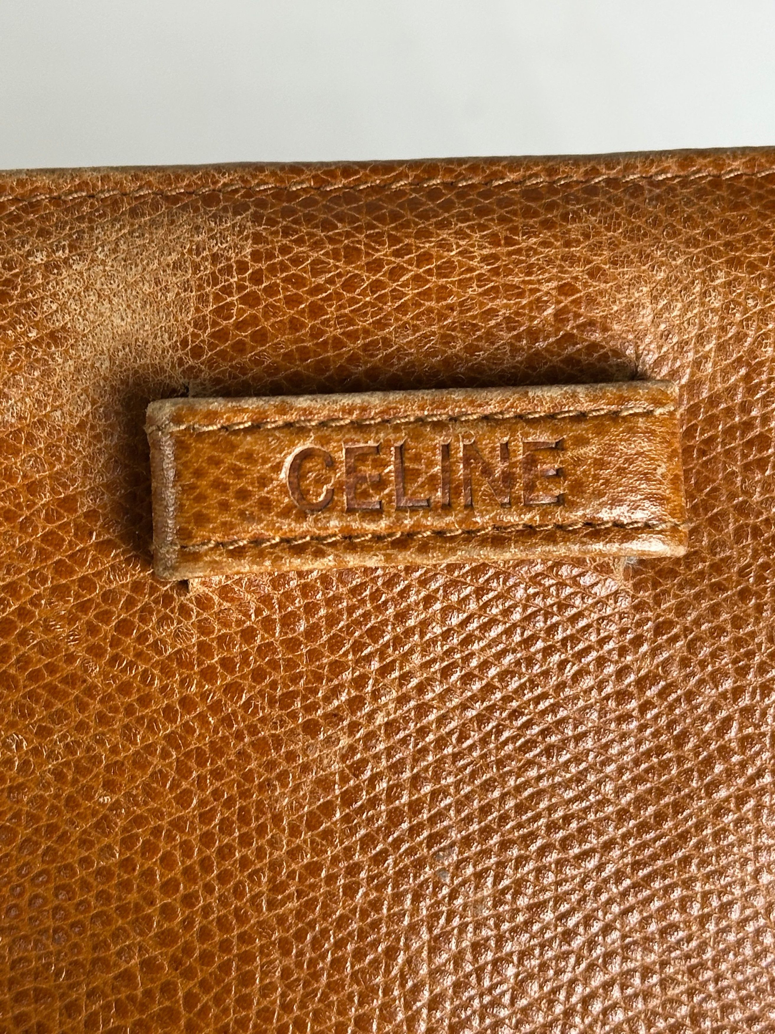 Celine Vintage Paris Snake Emblossed Long Leather wallet Brown Size ONE SIZE - 8 Thumbnail