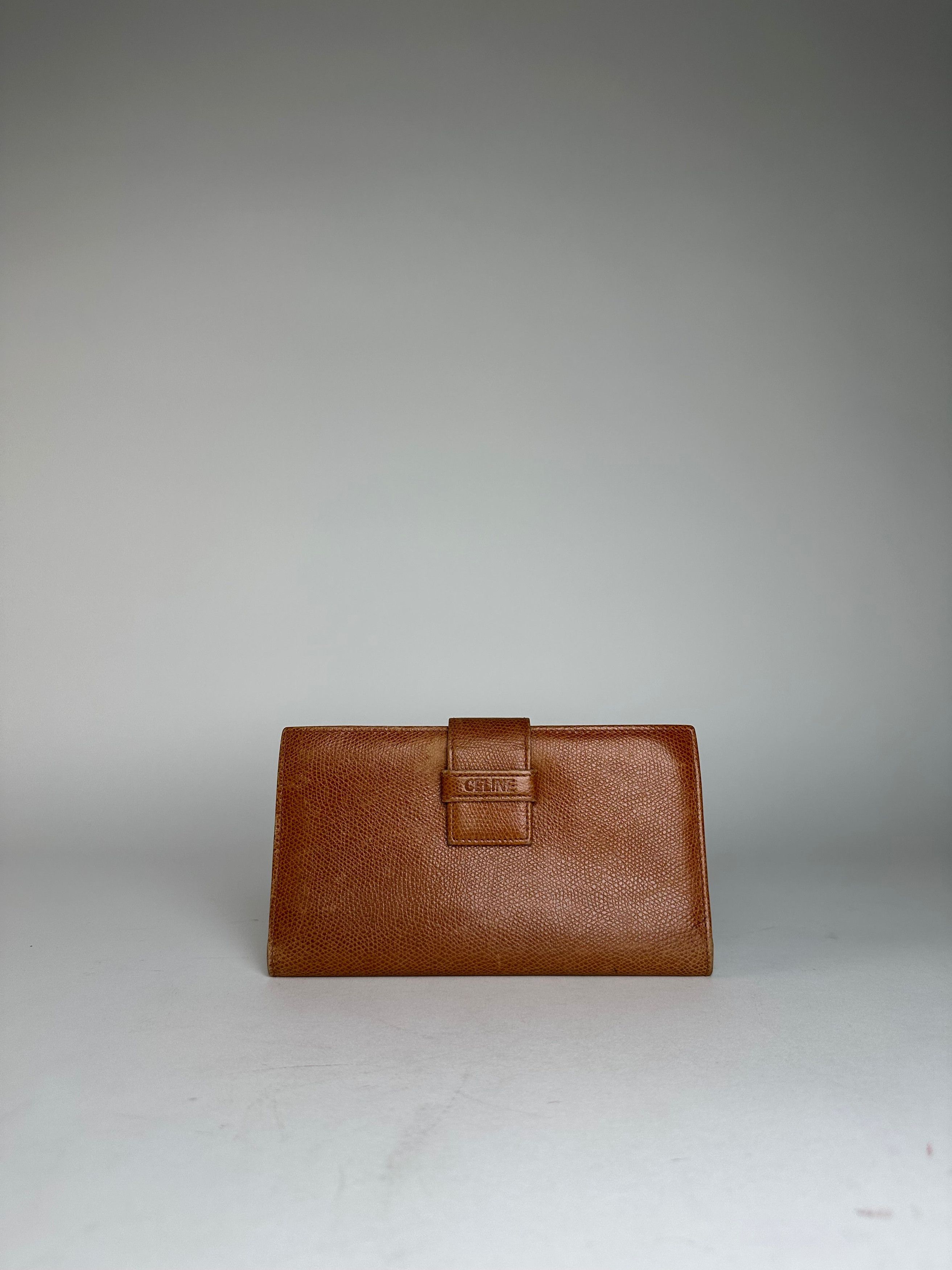 Celine Vintage Paris Snake Emblossed Long Leather wallet Brown Size ONE SIZE - 11 Thumbnail