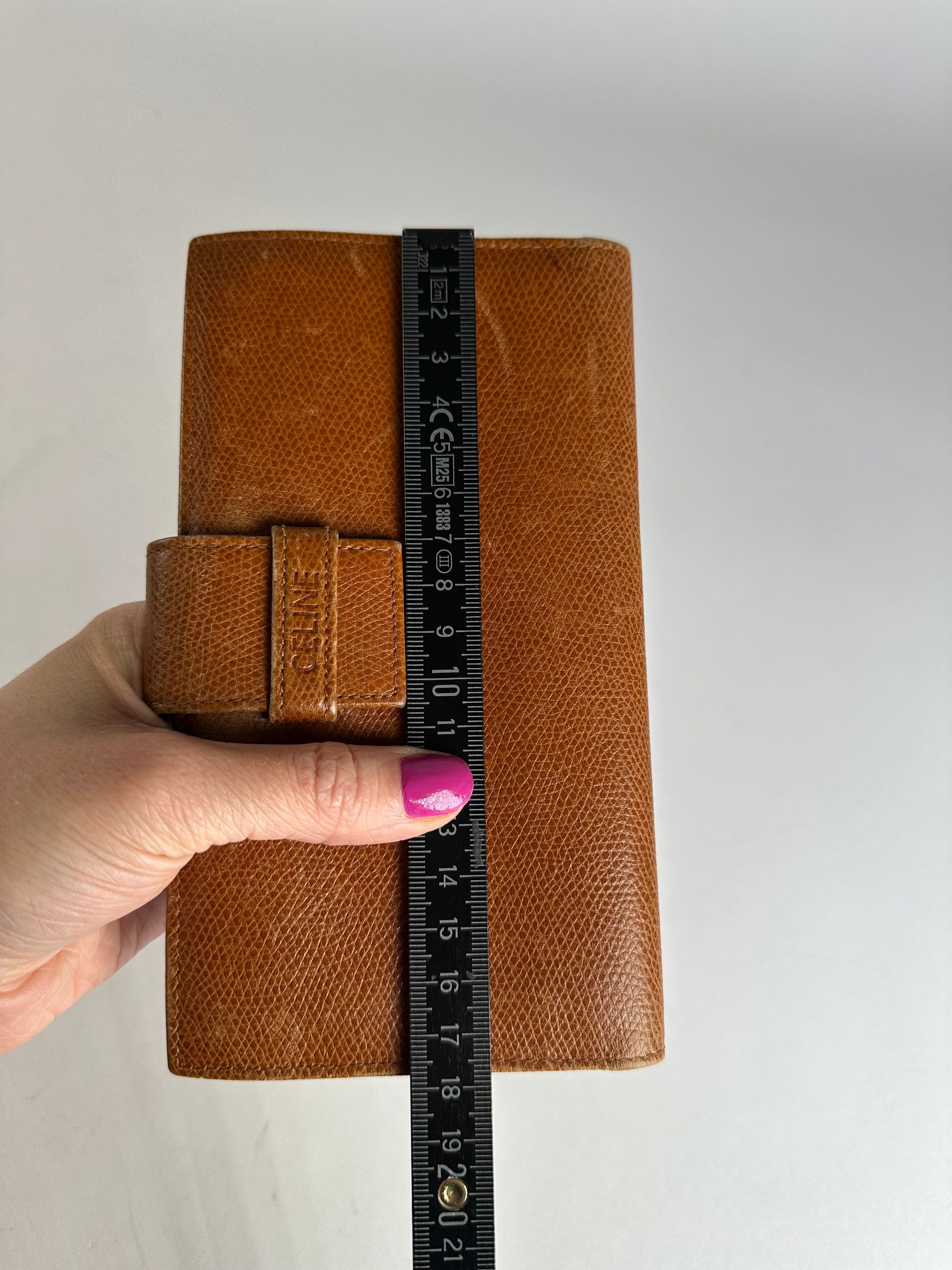 Celine Vintage Paris Snake Emblossed Long Leather wallet Brown Size ONE SIZE - 9 Thumbnail
