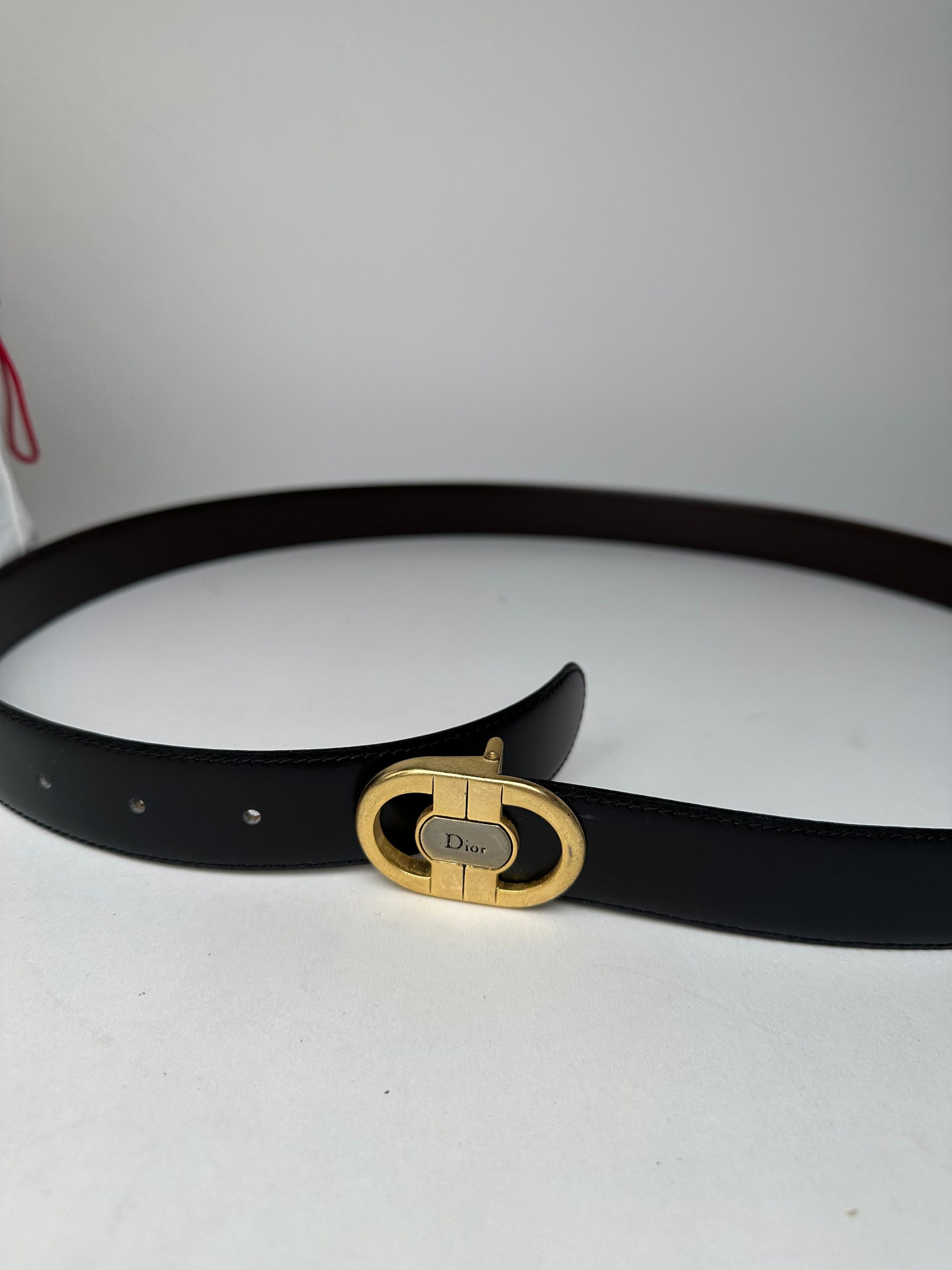 Dior Vintage Reversible Belt Black Brown Size ONE SIZE - 6 Thumbnail