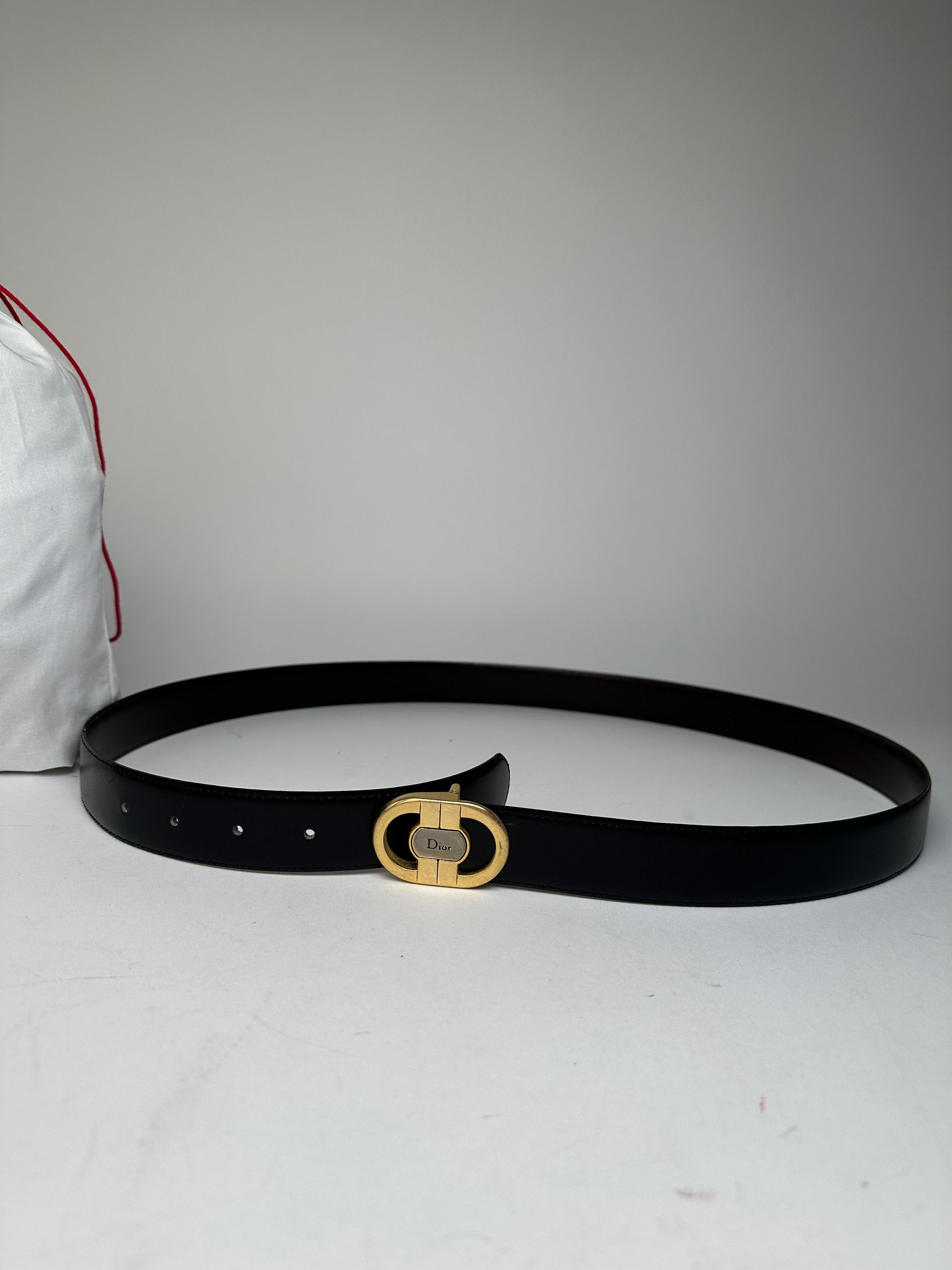 Dior Vintage Reversible Belt Black Brown Size ONE SIZE - 2 Thumbnail