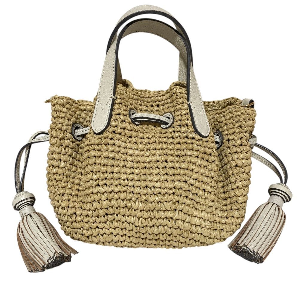 Other Other Anya Hindmarch Small Drawstring Raffia Tote Bag Plant-based Tote Bag DUTY FREE for USA Size ONE SIZE - 3 Thumbnail