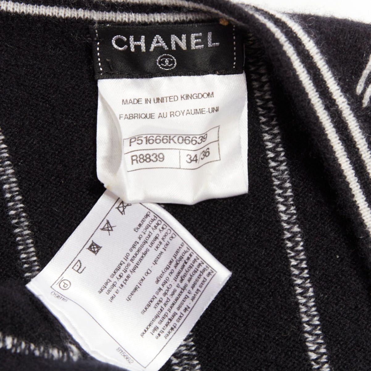 Chanel CHANEL 2015 100% cashmere black white striped A-line flared crop camisole tank FR 34/36 Size S / US 4 / IT 40 - 8 Thumbnail