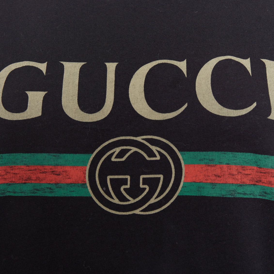 Gucci GUCCI Alessandro Michele Vintage Web GG black washed effect embroidery tshirt XXS Size XS / US 0-2 / IT 36-38 - 7 Thumbnail