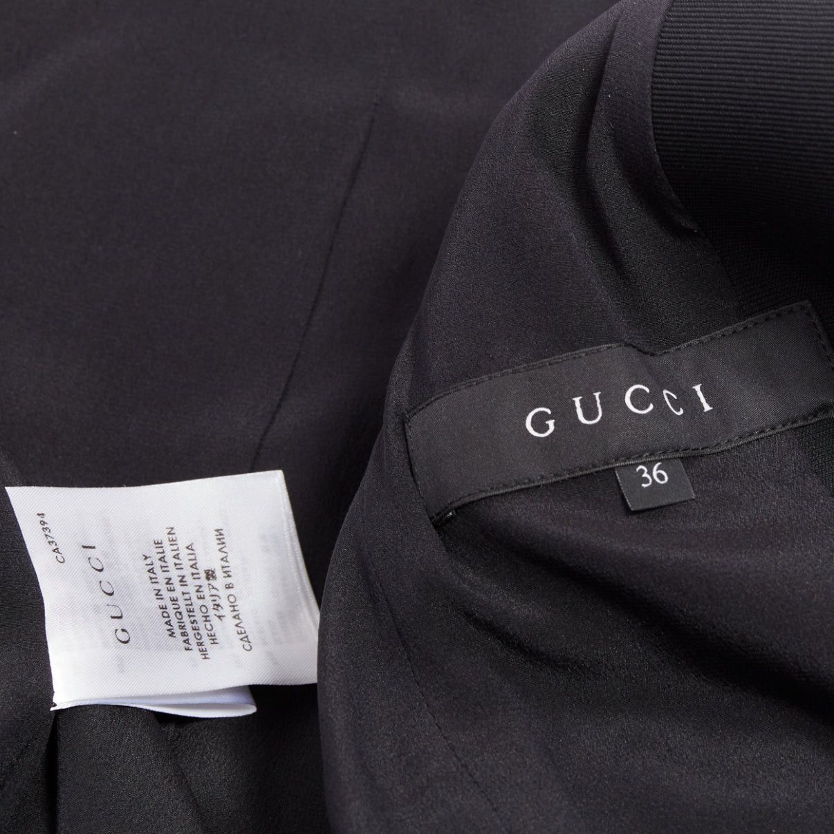 Gucci GUCCI black silver mirrored buttons double breasted military coat IT36 XXS Size XS / US 0-2 / IT 36-38 - 8 Thumbnail