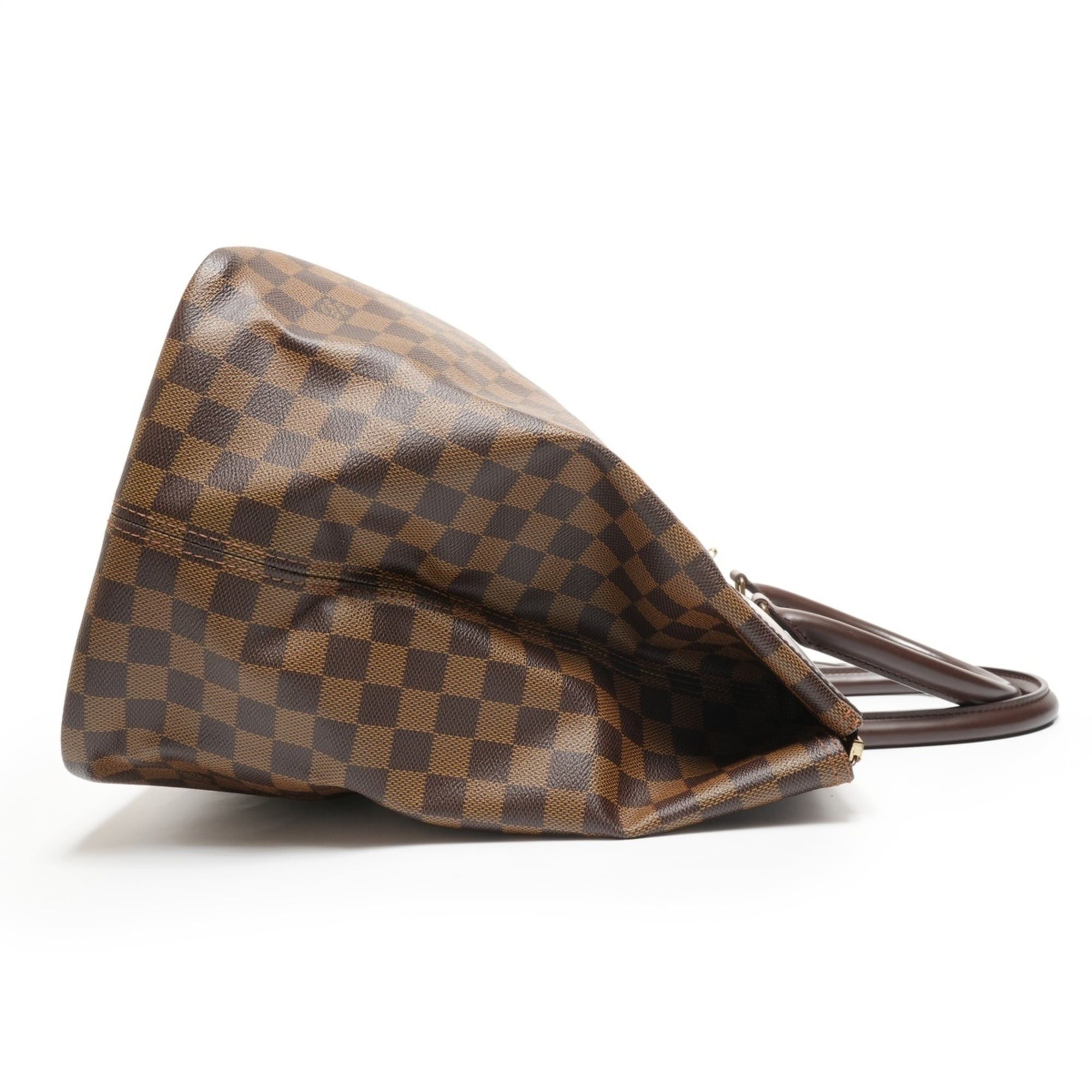 Louis Vuitton Louis Vuitton 2005 Damier Greenwich PM Boston Bag, Brown, WS27113 Size ONE SIZE - 4 Thumbnail