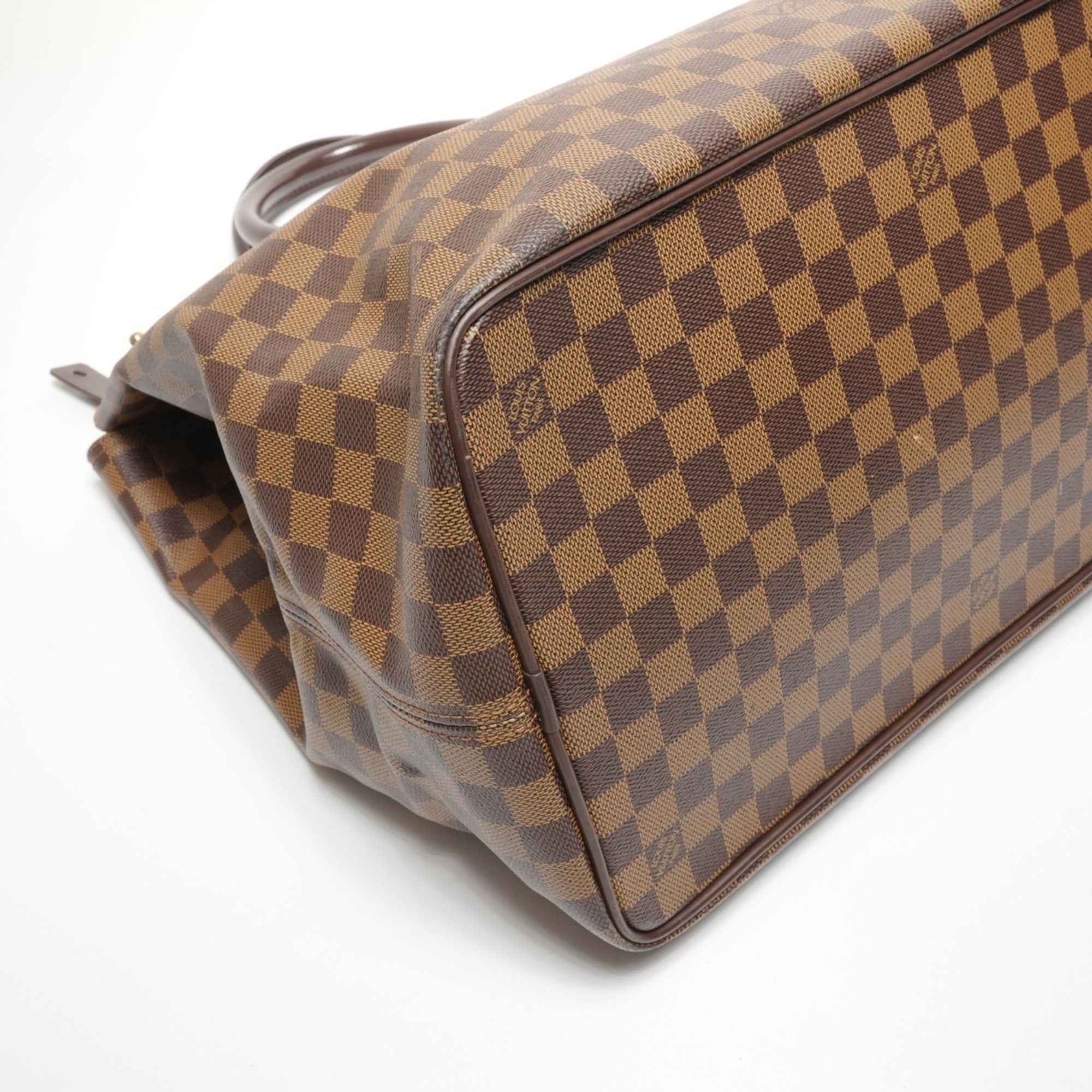 Louis Vuitton Louis Vuitton 2005 Damier Greenwich PM Boston Bag, Brown, WS27113 Size ONE SIZE - 5 Thumbnail